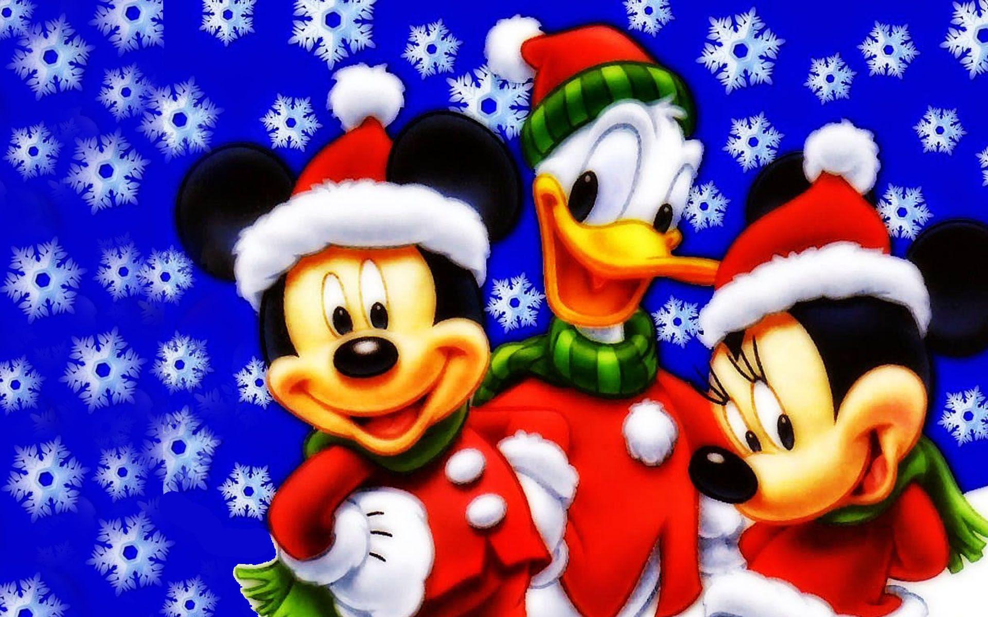 1920x1200 Mickey Mouse Donald Duck And Minnie Christmas Wallpaper HD :