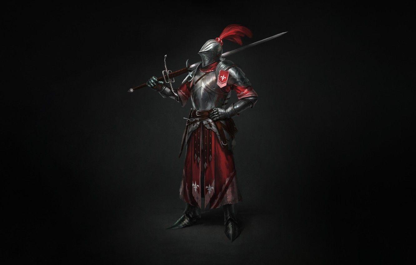 1332x850 Wallpaper Minimalism, Armor, Sword, Warrior, Art, Art, Warrior