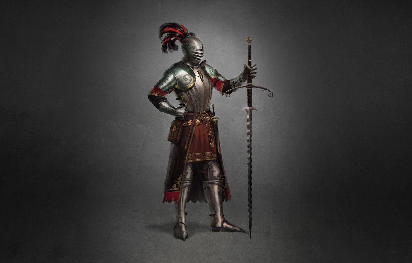 1332x850 Wallpaper Minimalism, Armor, Sword, Warrior, Art, Art, Warrior, Knight, Minimalism, Sword, Armor, Character, Max Yenin, Medieval knight, by Max Yenin image for desktop, section минимализм
