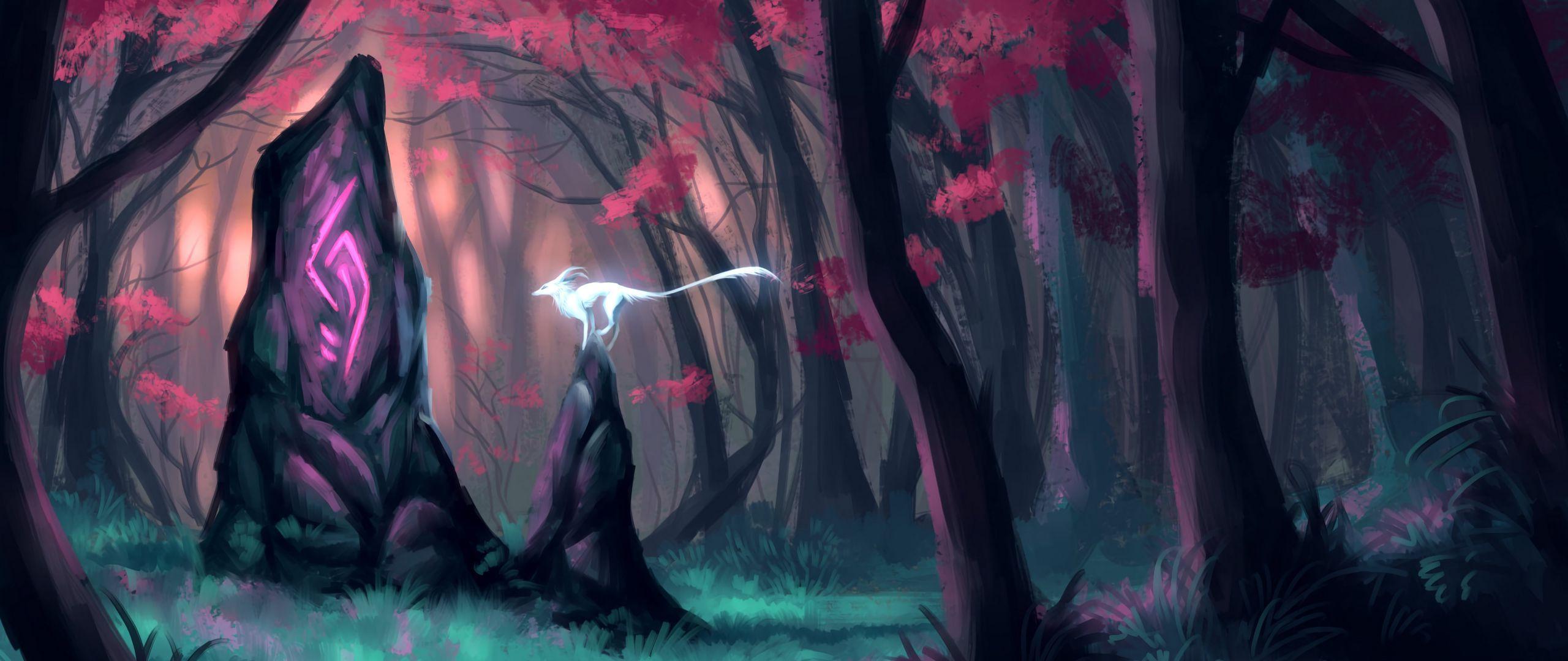 2560x1080 Download wallpaper 2560x1080 animal, fantastic, predator, art
