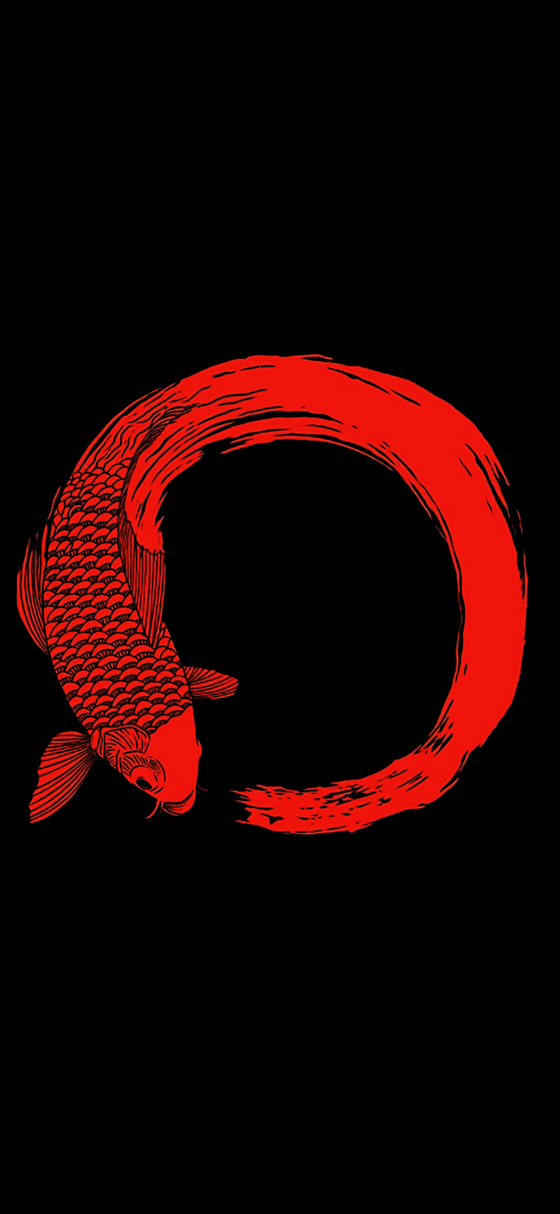 1125x2436 Enso Koi Fish Modified By U LMAO_ZEDONG. IPhone X Wallpaper