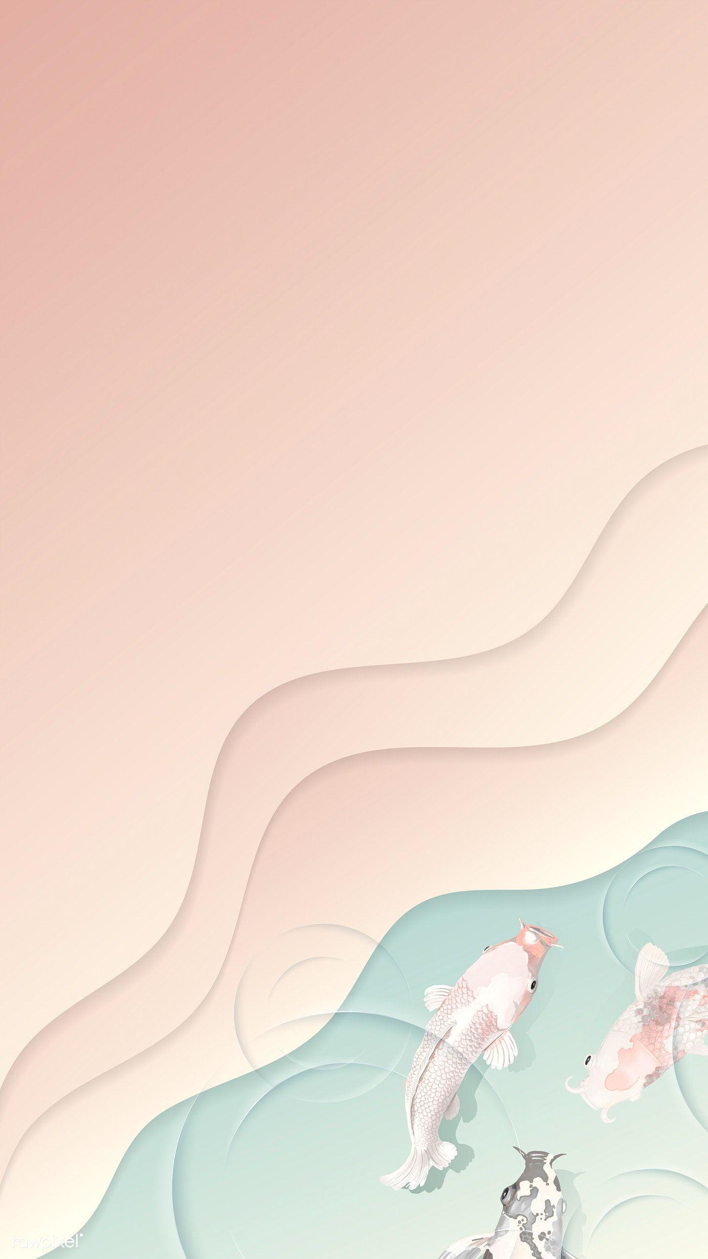 1400x2488 Download premium vector of Vintage koi fish decorated mobile phone