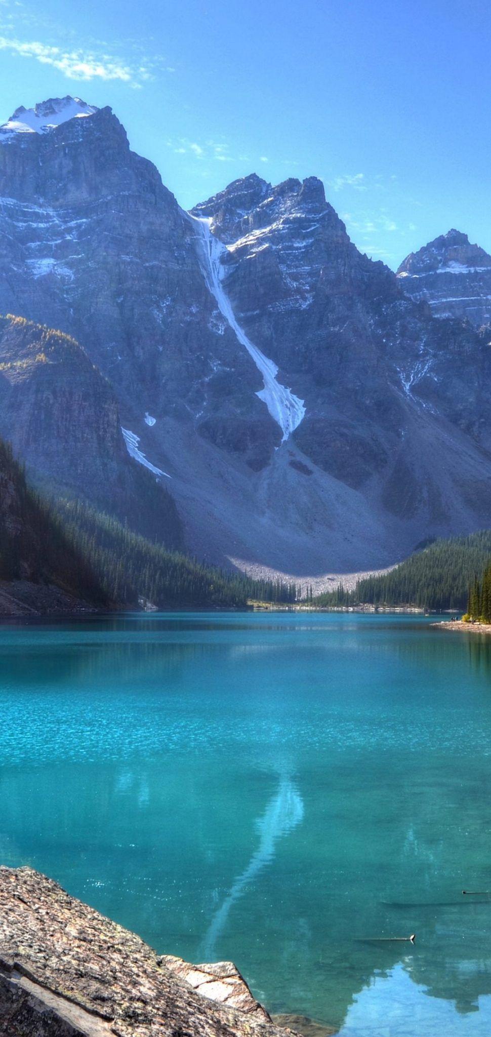 970x2048 Moraine Lake Wallpaper 4k
