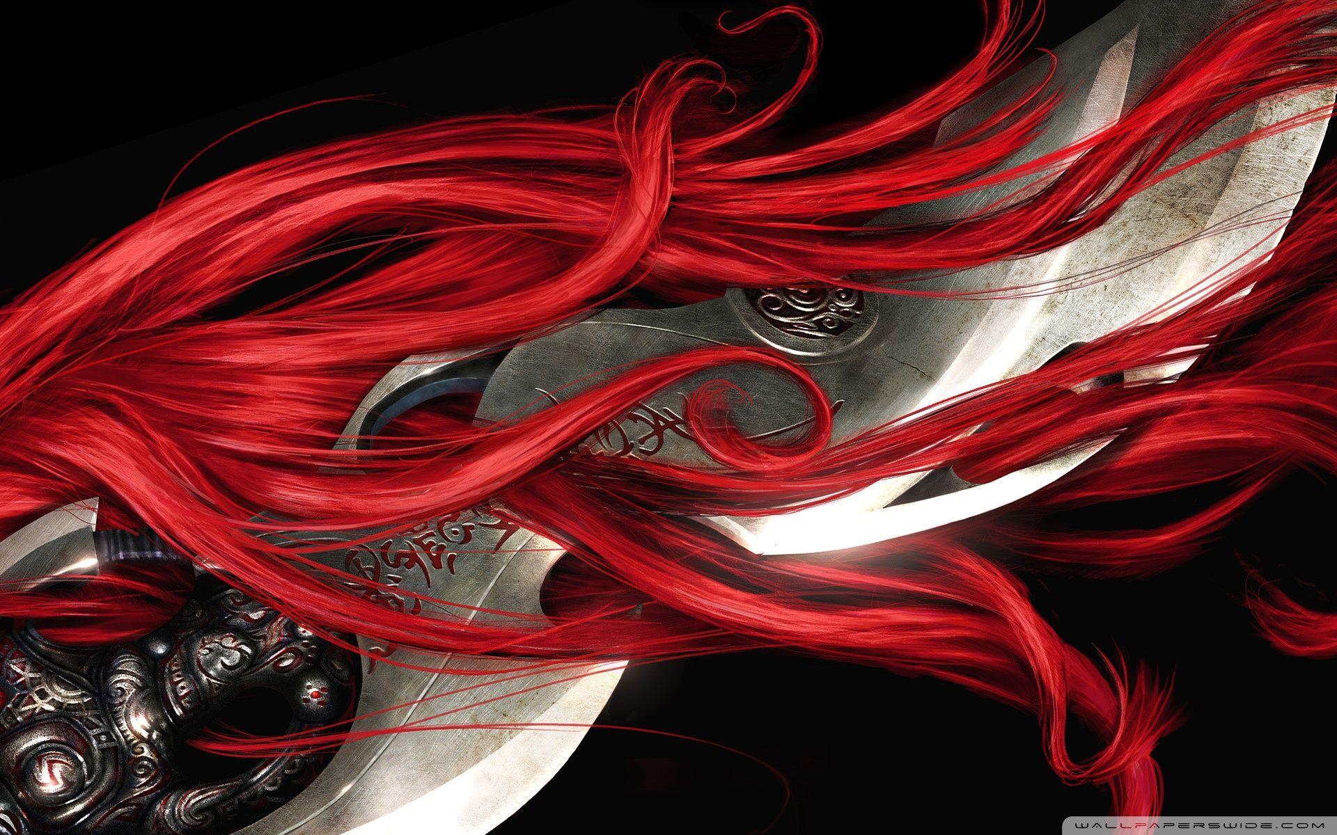 1920x1200 Red Hair Sword Ultra HD Desktop Background Wallpaper