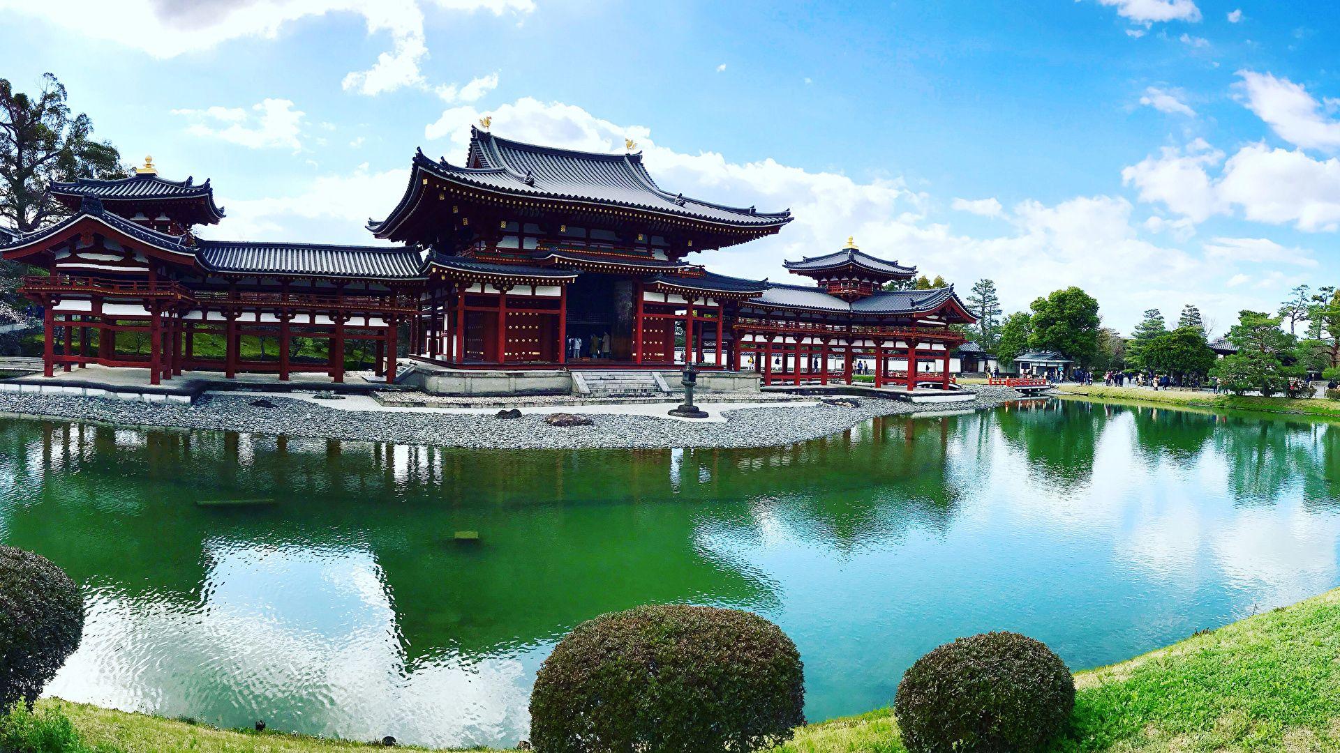 1920x1080 Photo Kyoto Japan Nature Pond Parks Pagodas 1920x1080
