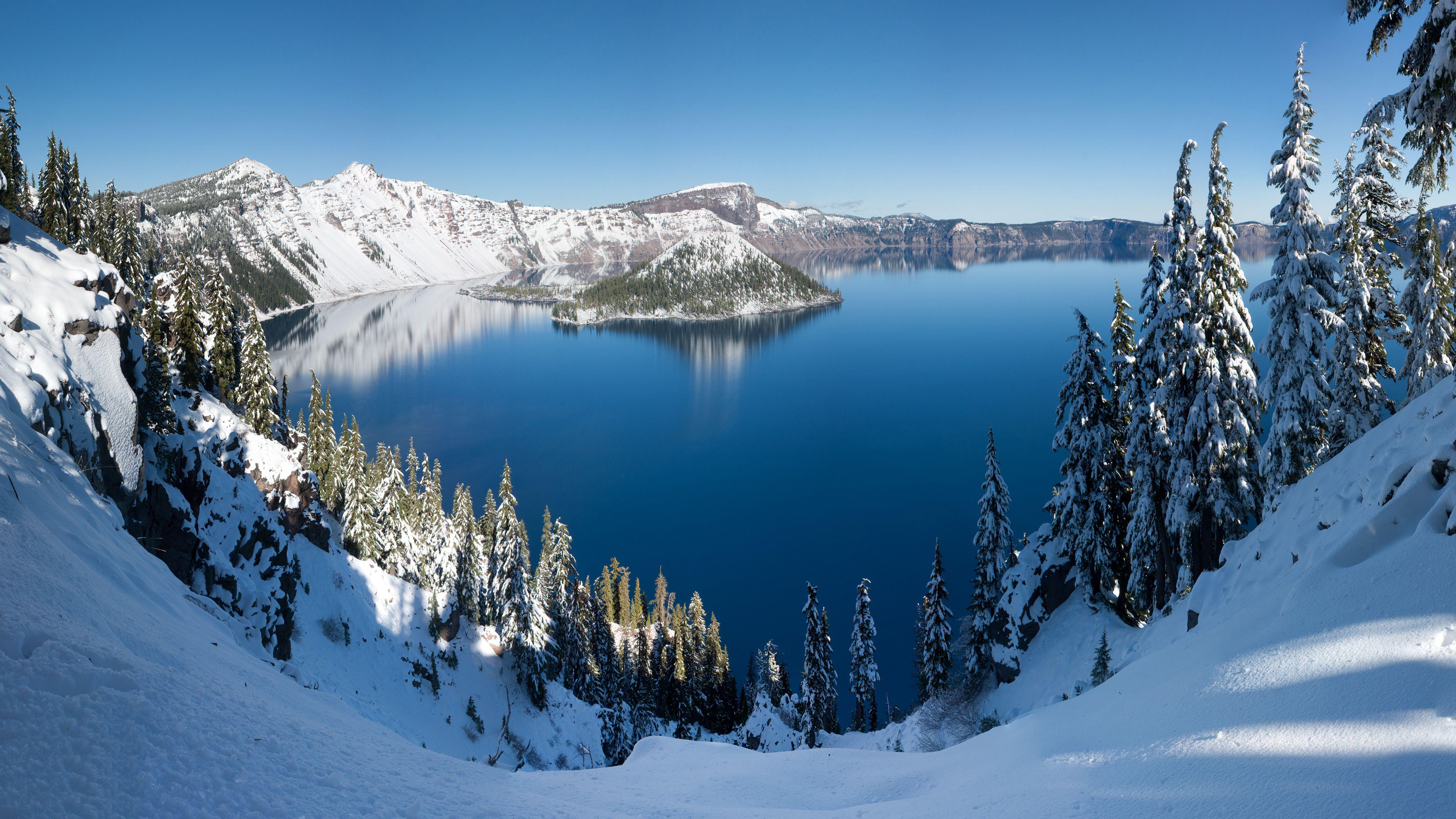 5200x2925 Crater Lake HD Wallpaper and Background Image