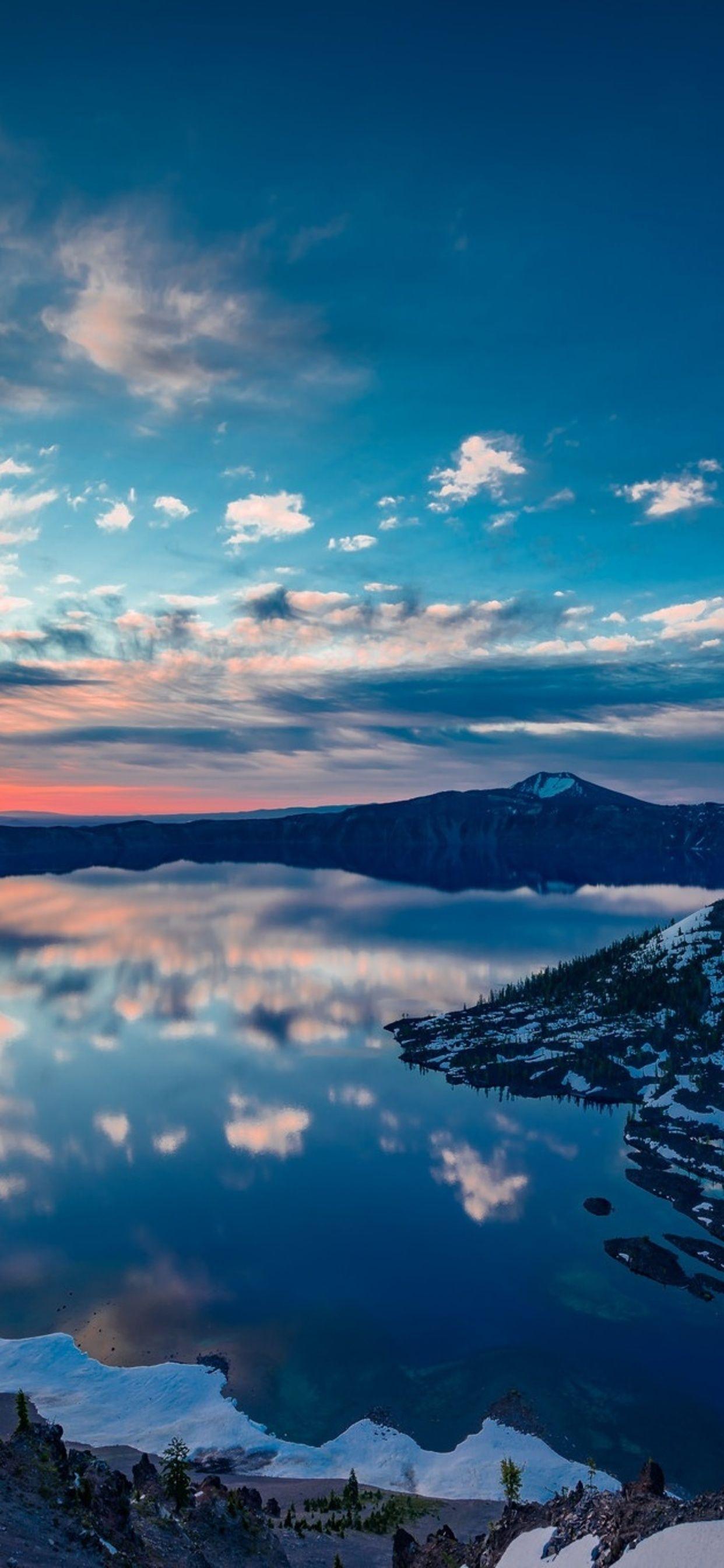 1242x2688 Crater Lake iPhone XS MAX HD 4k Wallpaper, Image