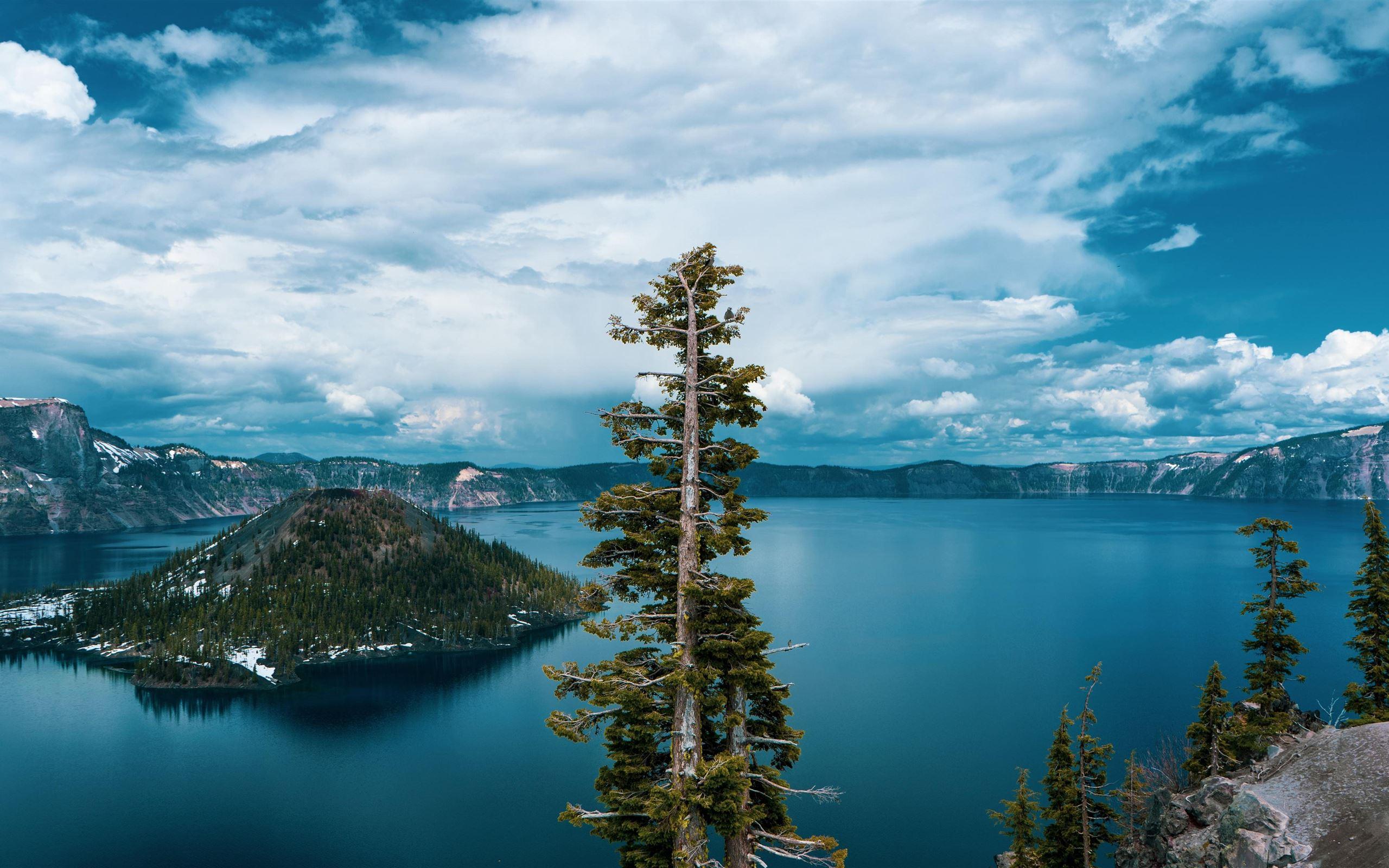 2560x1600 crater lake in oregon 5k MacBook Air Wallpaper Download