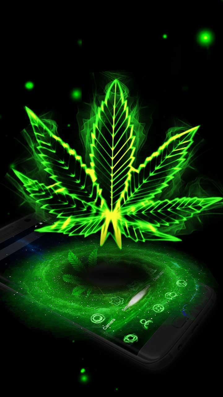 720x1280 3D Galaxy Weed Theme for Android