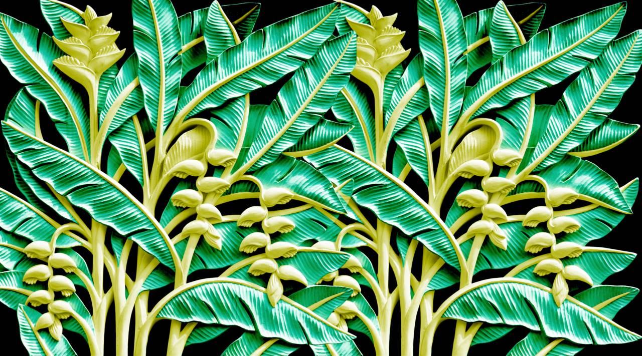 1280x711 3D Banana Leaves Wallpaper