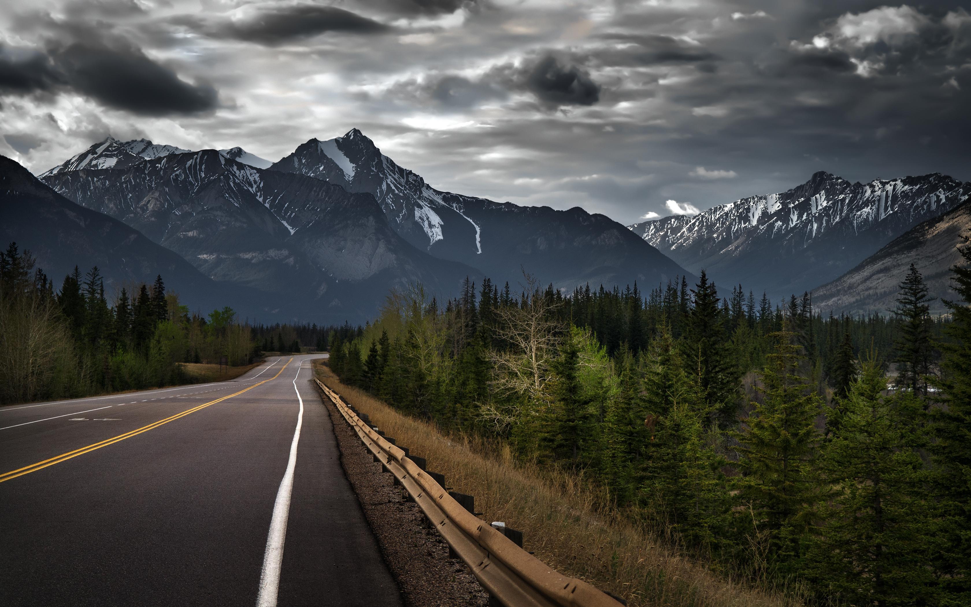 3360x2100 wallpaper canada, mountain, road HD : Widescreen : High Definition
