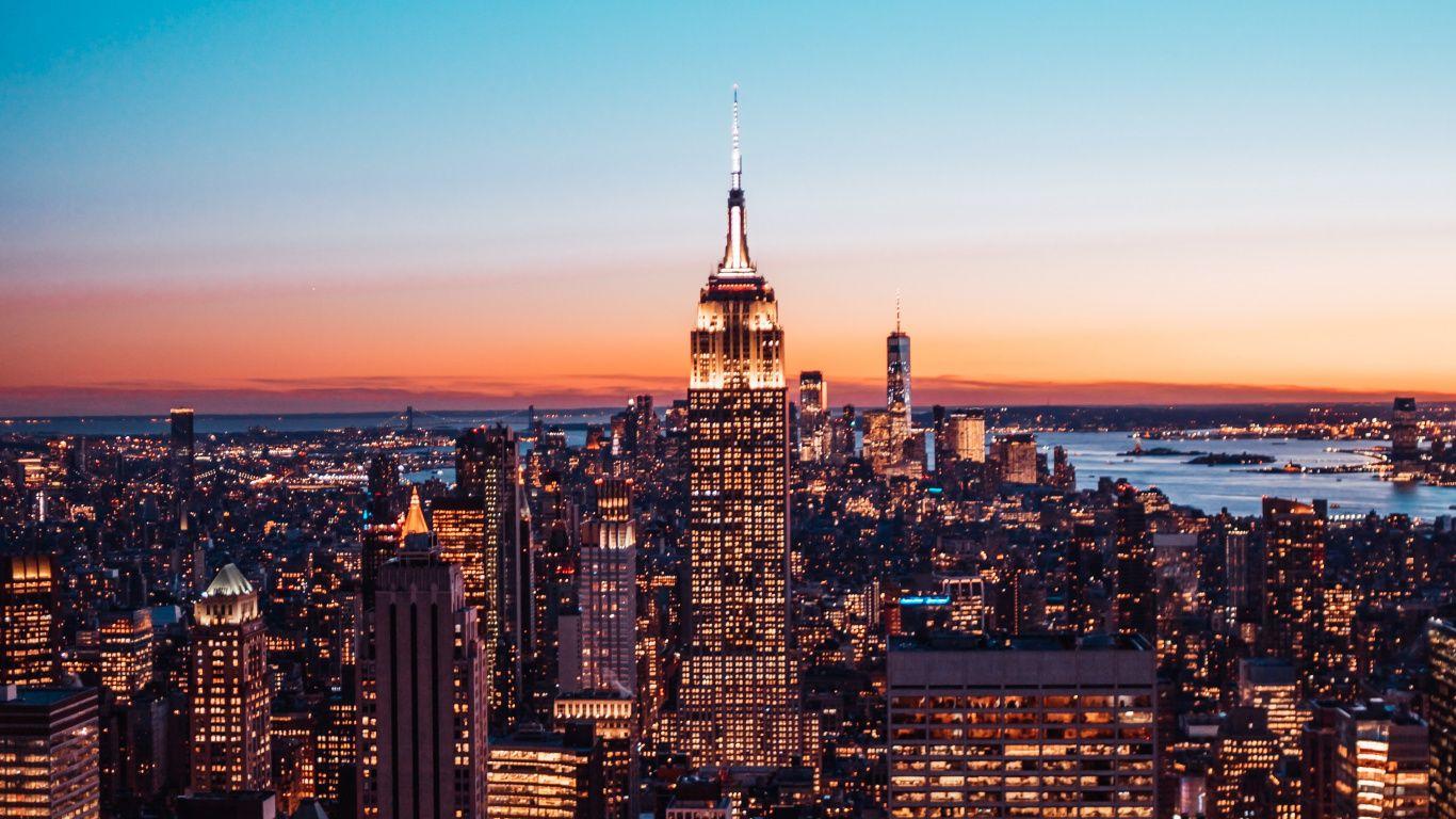 1366x768 Download New york, Cityscape, buildings wallpaper, 1366x768