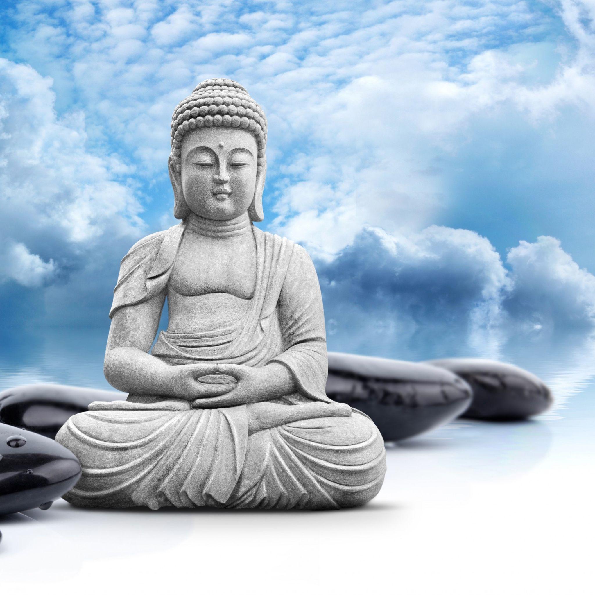 2048x2048 buddha wallpaper for download iphone