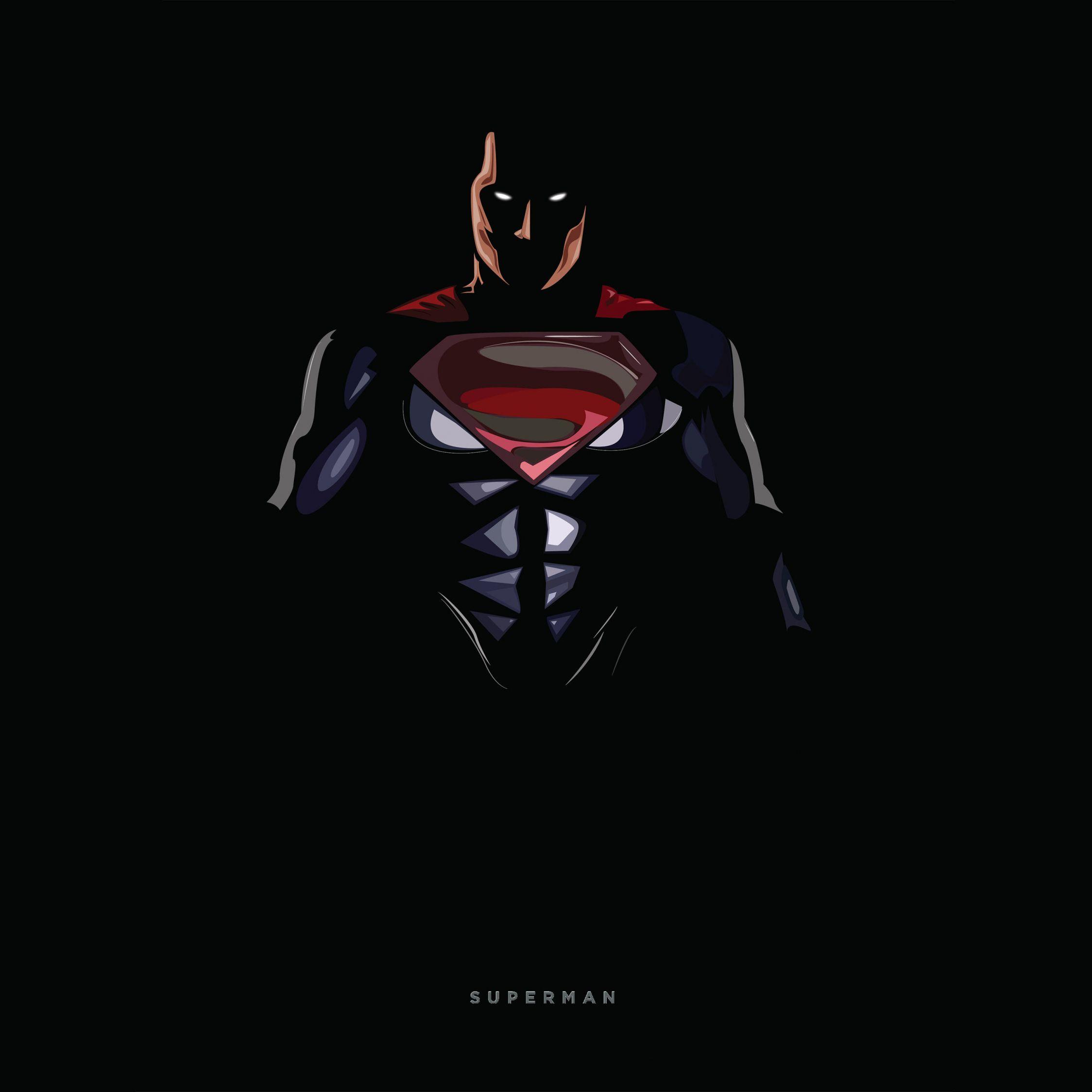 2248x2248 Download 2248x2248 wallpaper superman, dark, minimal, ipad air