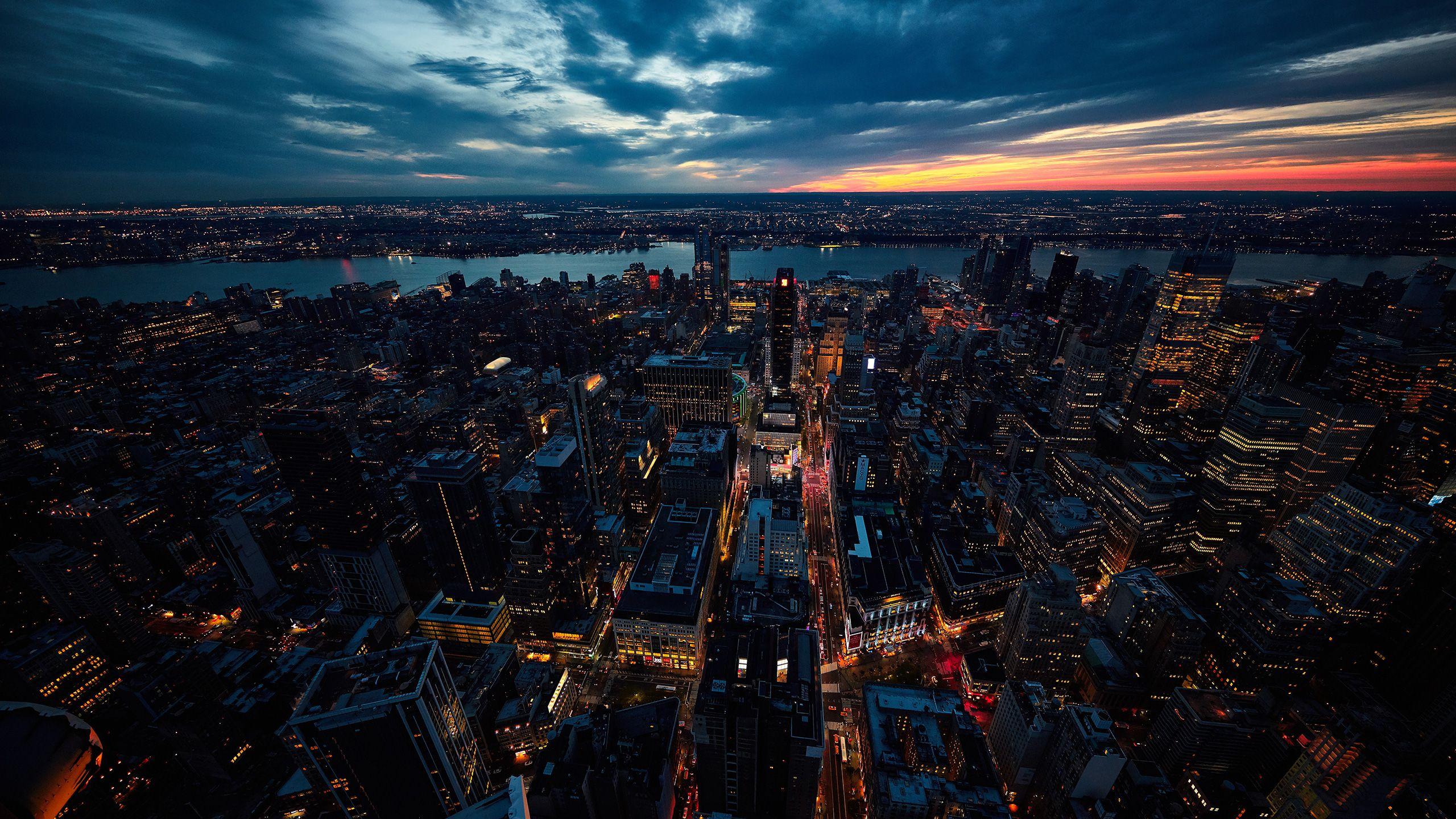 2560x1440 Sunset New York City Laptop HD HD 4k Wallpaper, Image