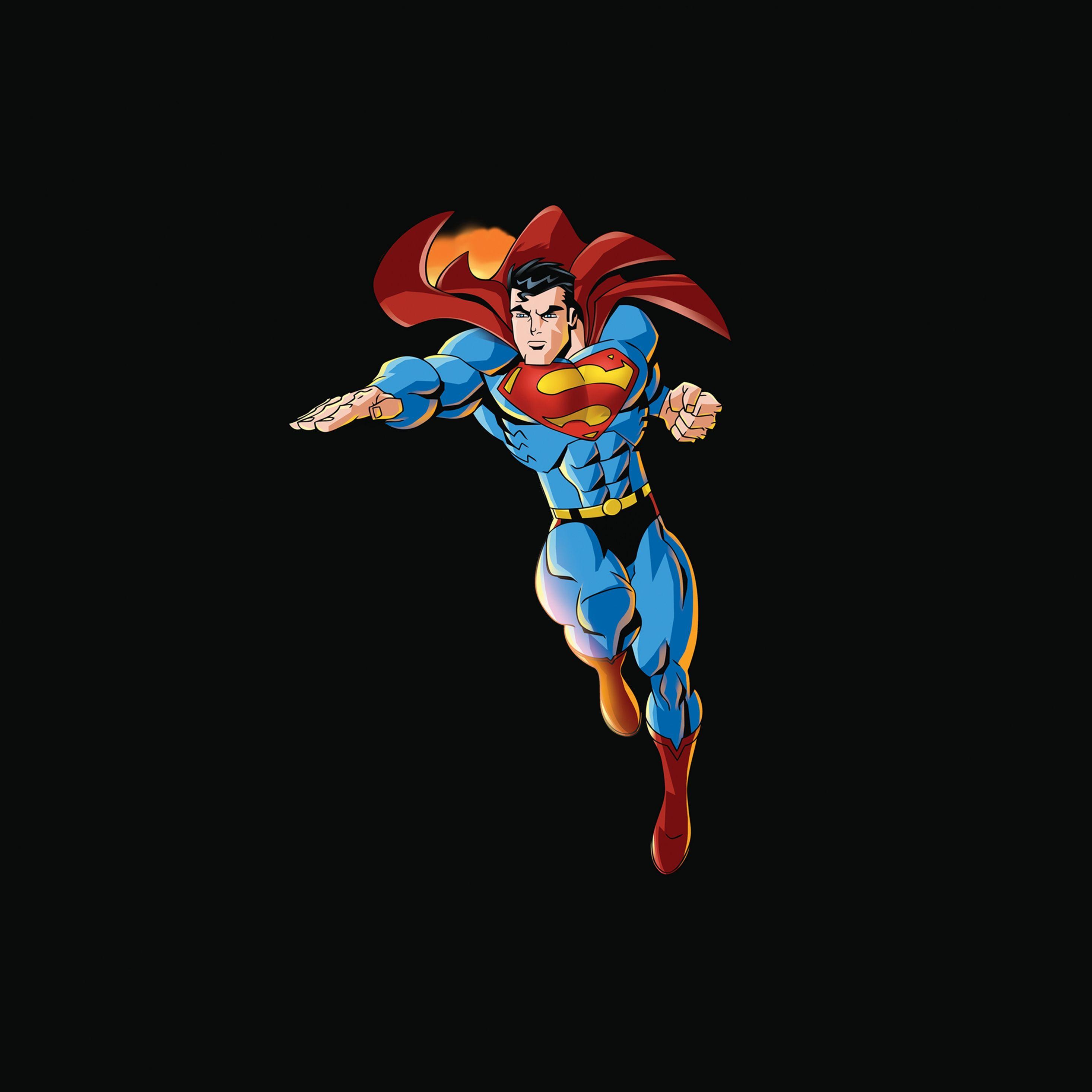 2932x2932 Download Superman, superhero, dc comics, dark & black, minimal, artwork wallpaper, 2932x iPad Pro Retina