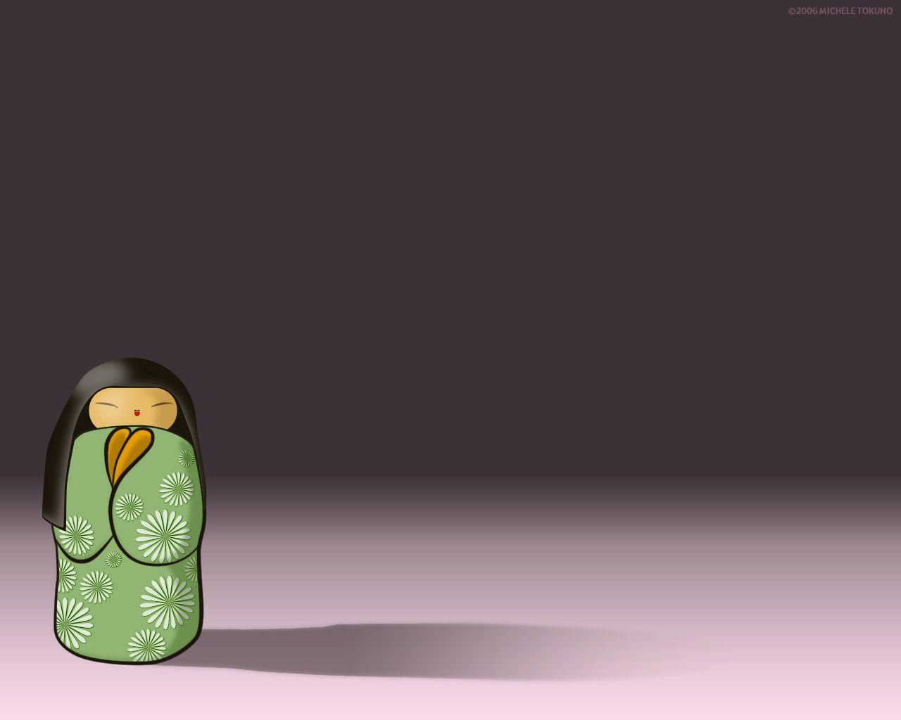1280x1024 SimpleDesktops: Girl's Day: Kokeshi Doll (Desktop Picture, Wallpaper)