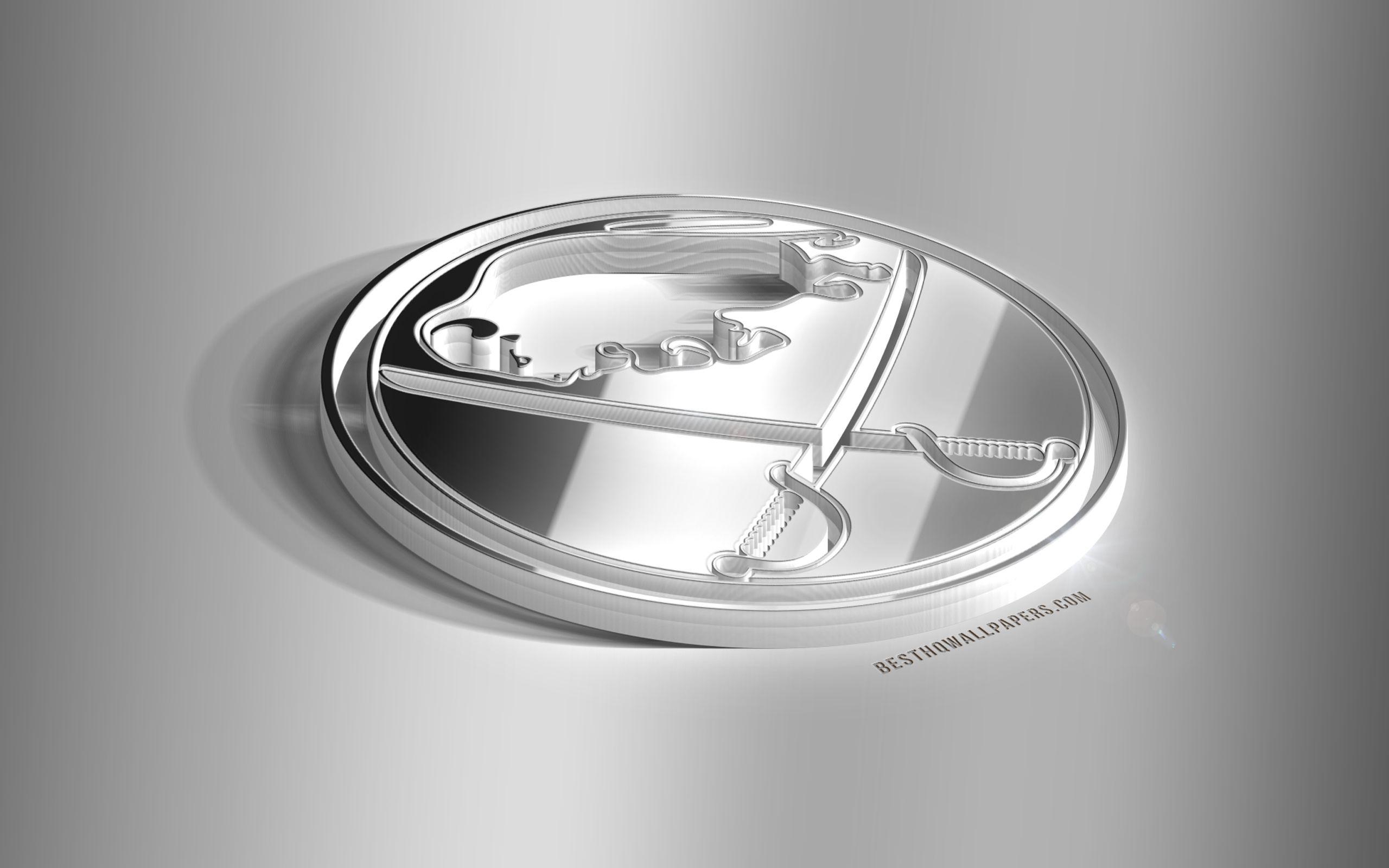 2560x1600 Download wallpaper Buffalo Sabres, 3D steel logo, American Hockey