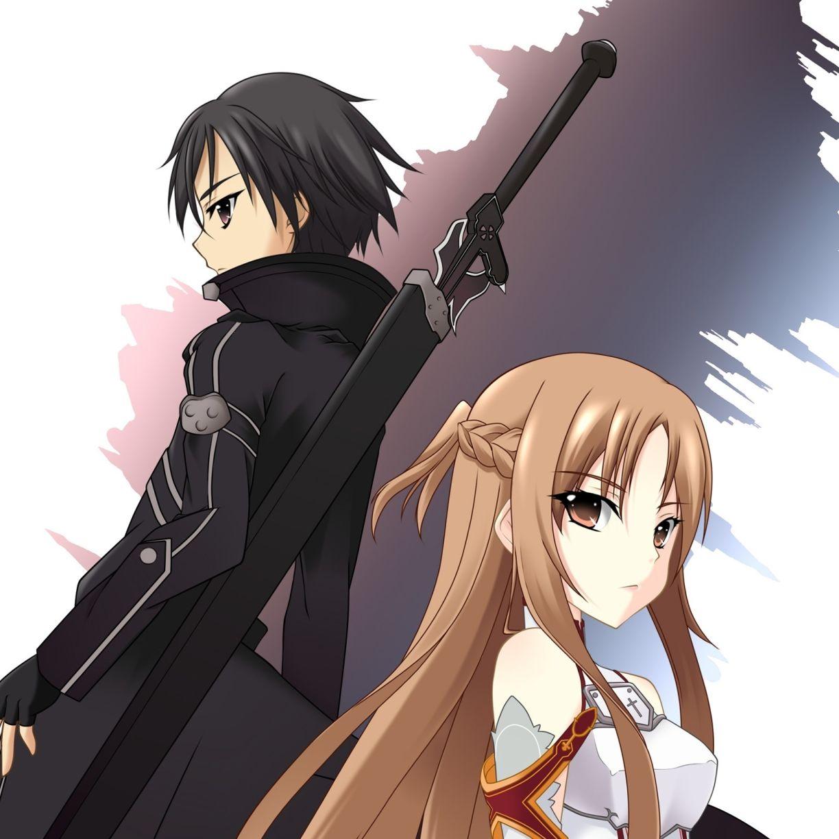 1224x1224 sword art online, asuna yuuki, kazuto kirigaya 1224x1224 Resolution Wallpaper, HD Anime 4K Wallpaper, Image, Photo and Background