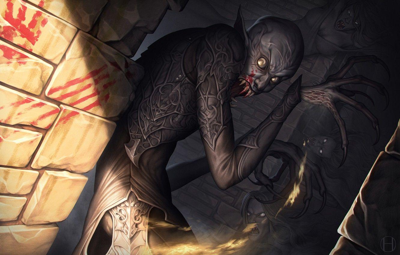1332x850 Wallpaper light, blood, monster, claws, vampire, vampire, daylight