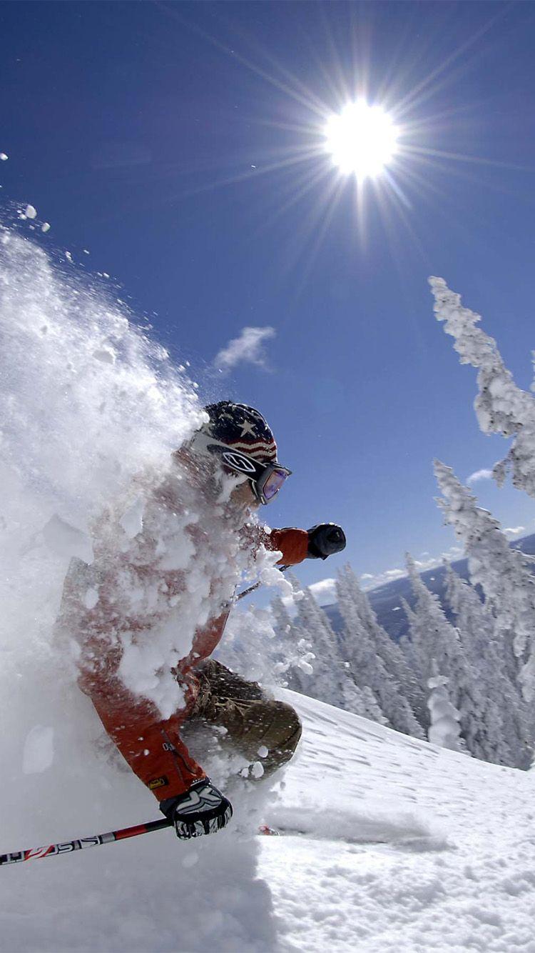 750x1334 Skiing iPhone Wallpaper