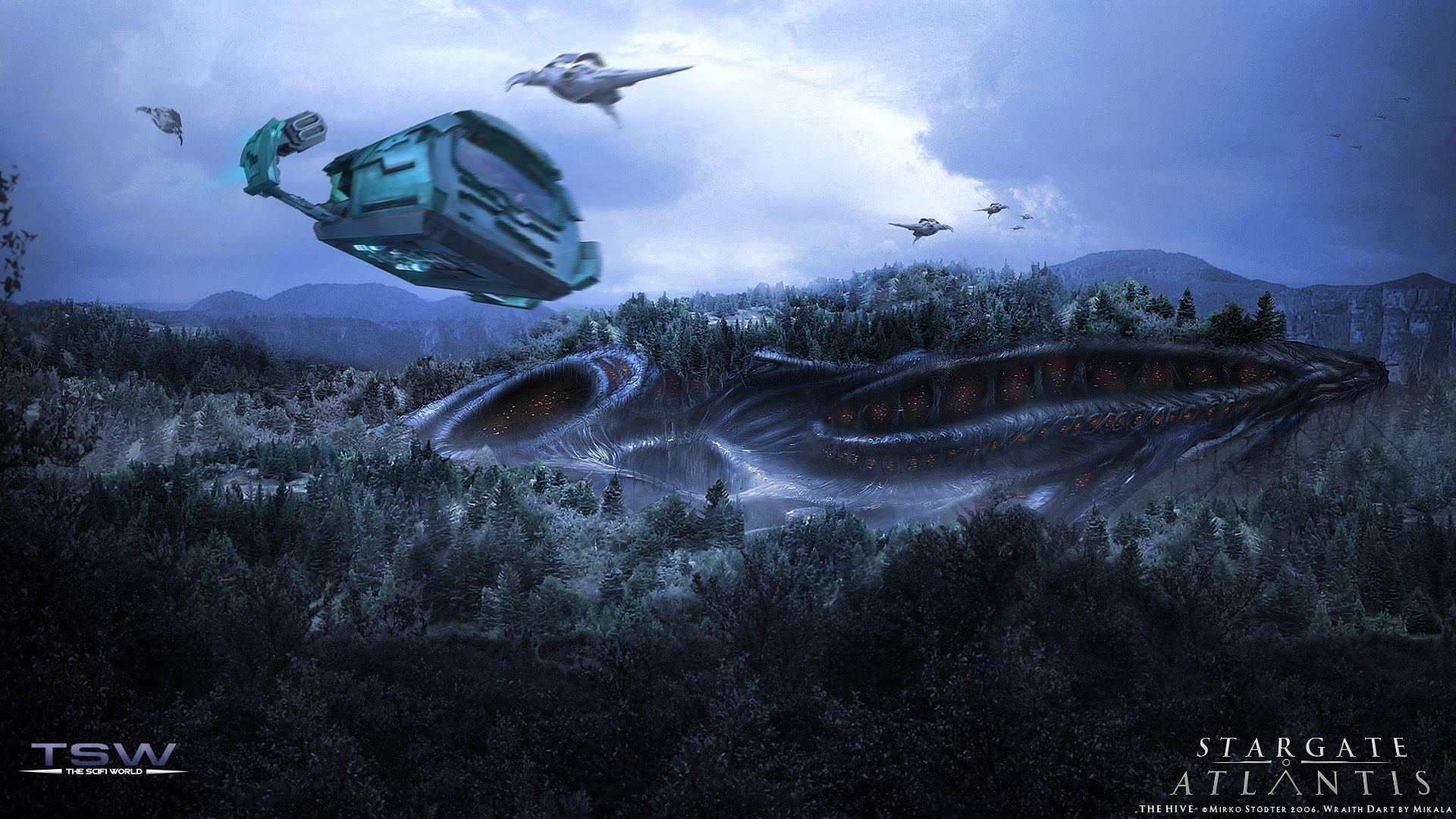 1920x1080 stargate, Atlantis, Stargate, Science, Fiction, Hive, Wraith, Wraith, Hive, Puddle, Jumper, Wraith, Dart Wallpaper HD / Desktop and Mobile Background