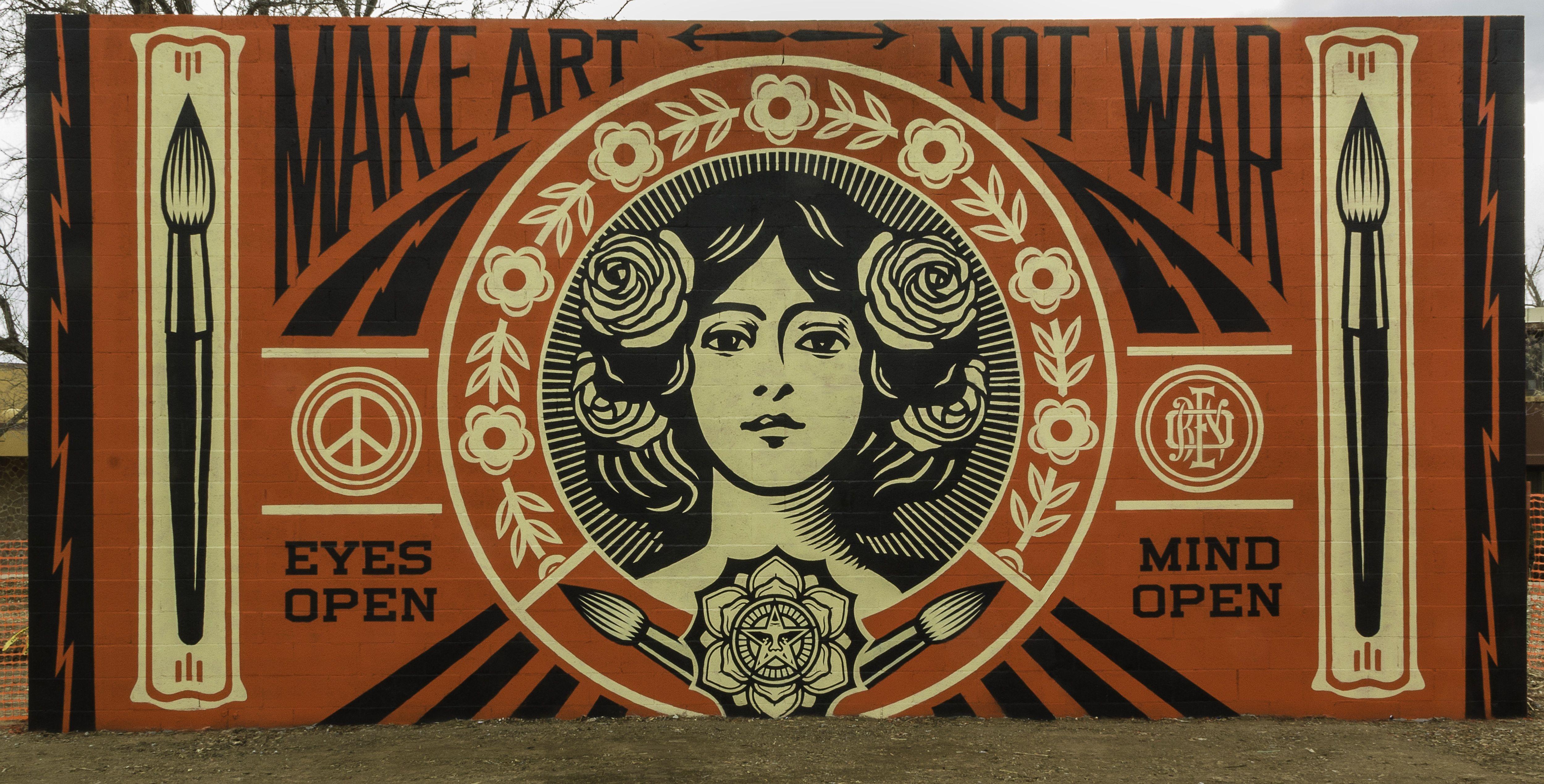 obey make art not war wallpaper