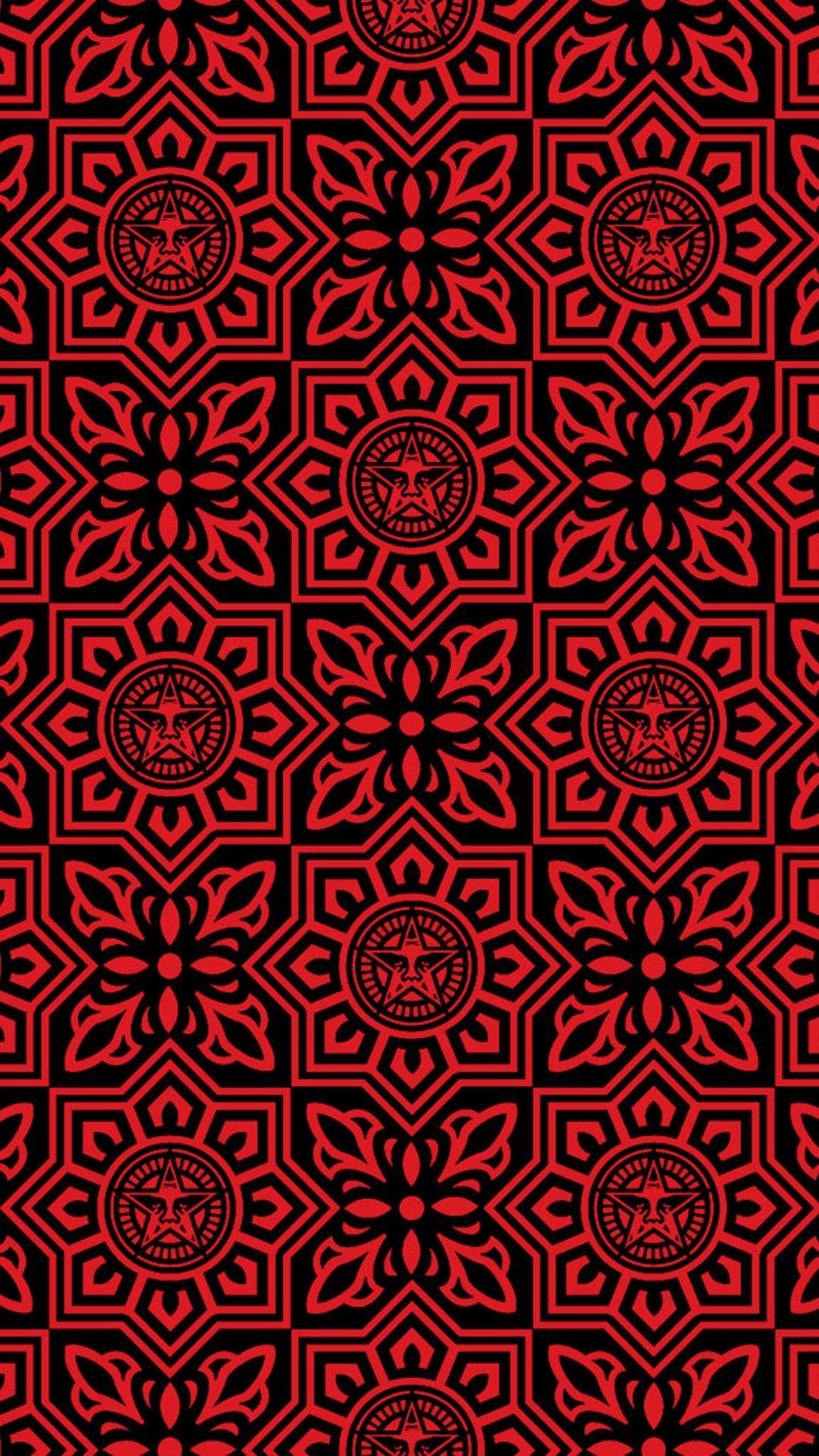1080x1920 Obey red wallpaper
