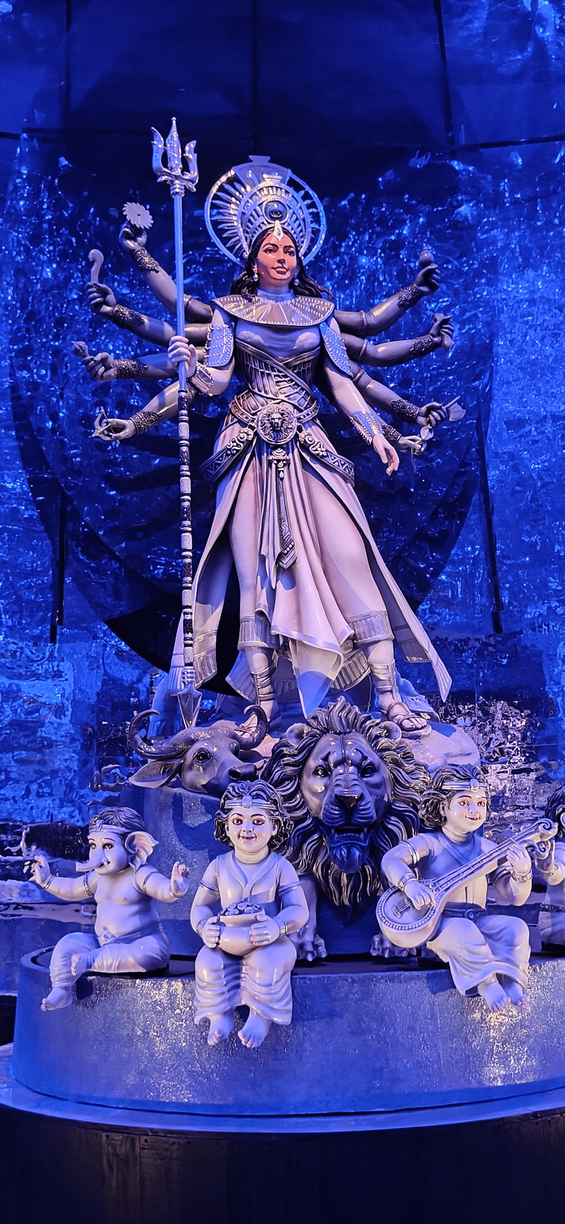 1890x4096 Durga Mata Phone Wallpaper