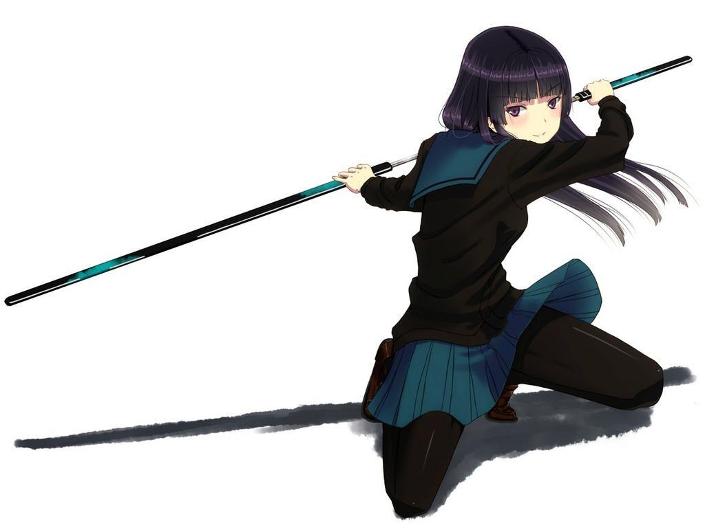 1024x768 girl with katana anime