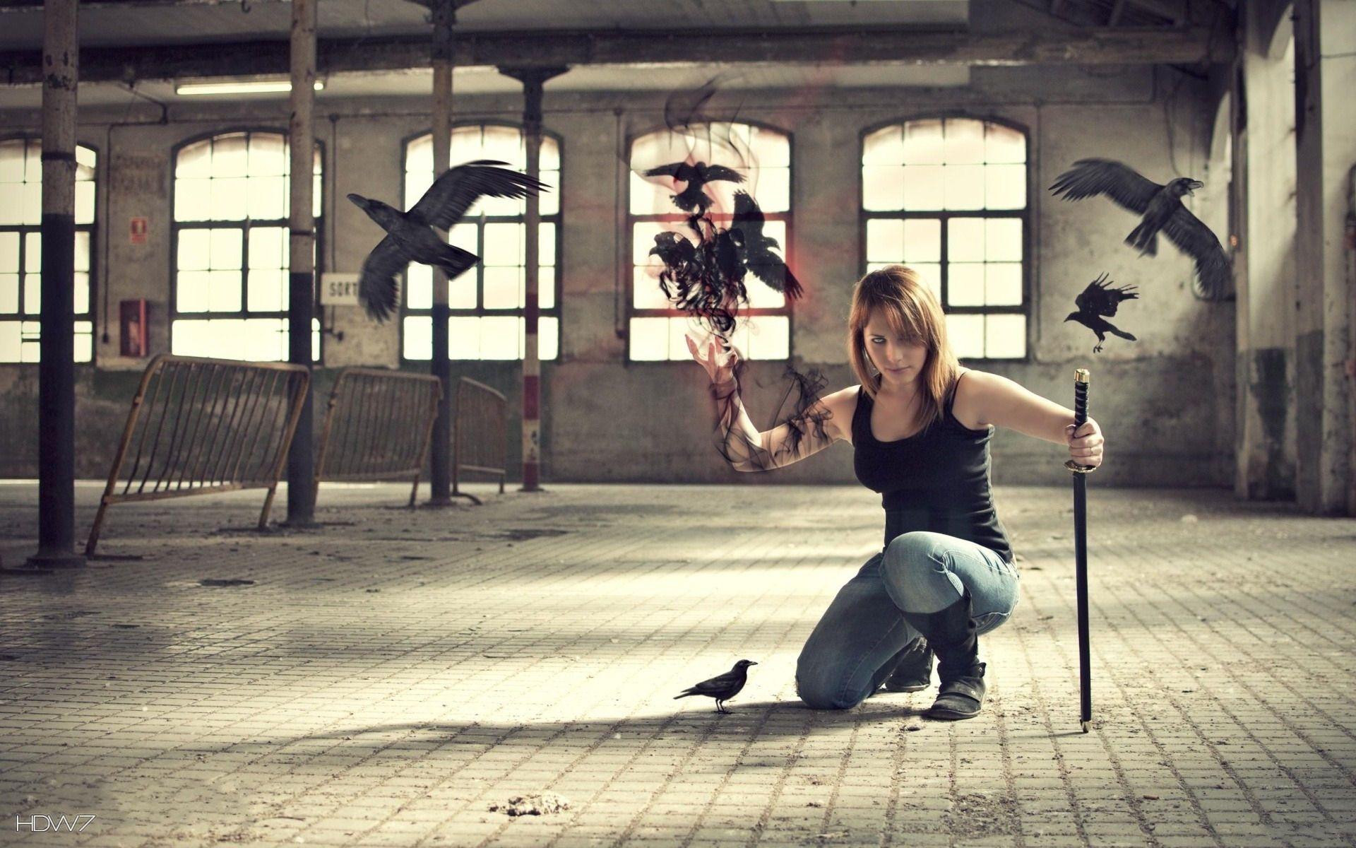 1920x1200 girl with a katana wallpaper. HD wallpaper gallery