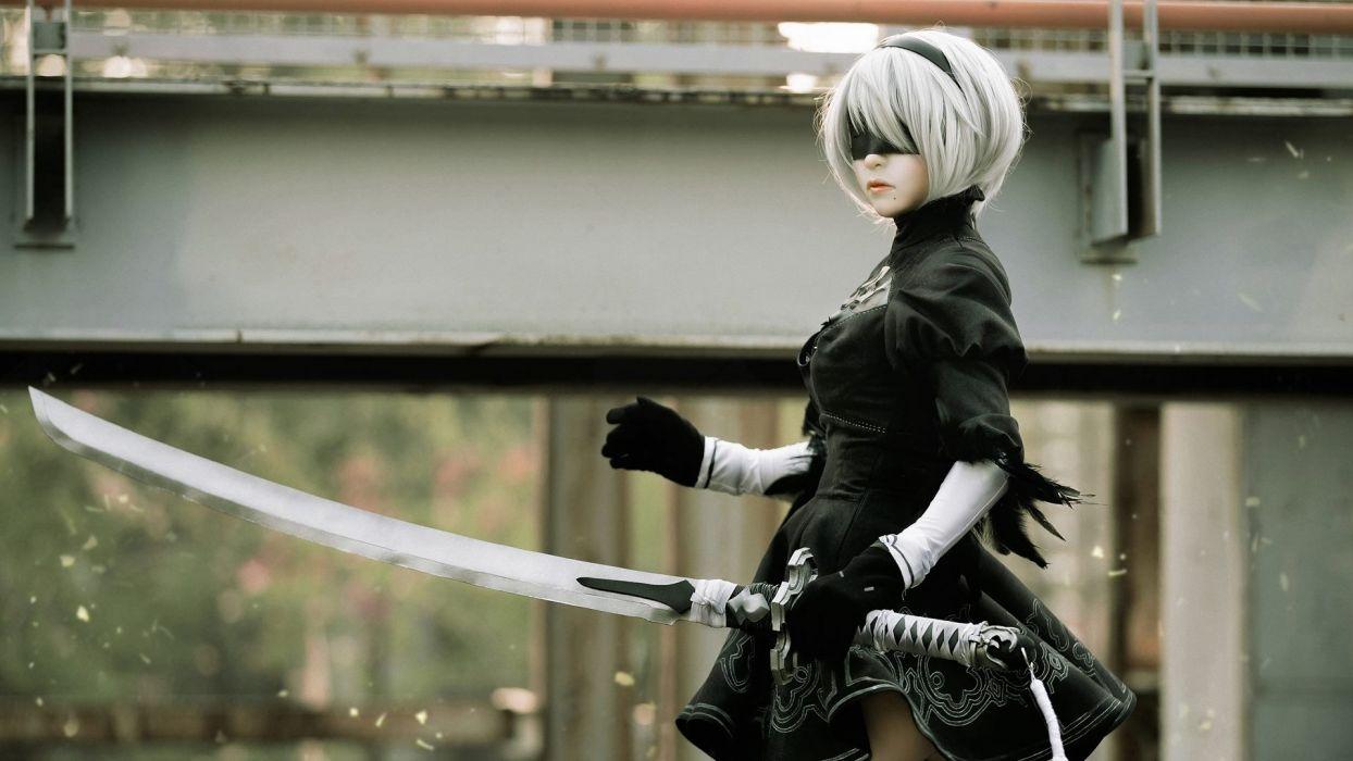 1244x700 Game Sensuality Sensual Woman Girl Art Nier Automata Yorha 2b