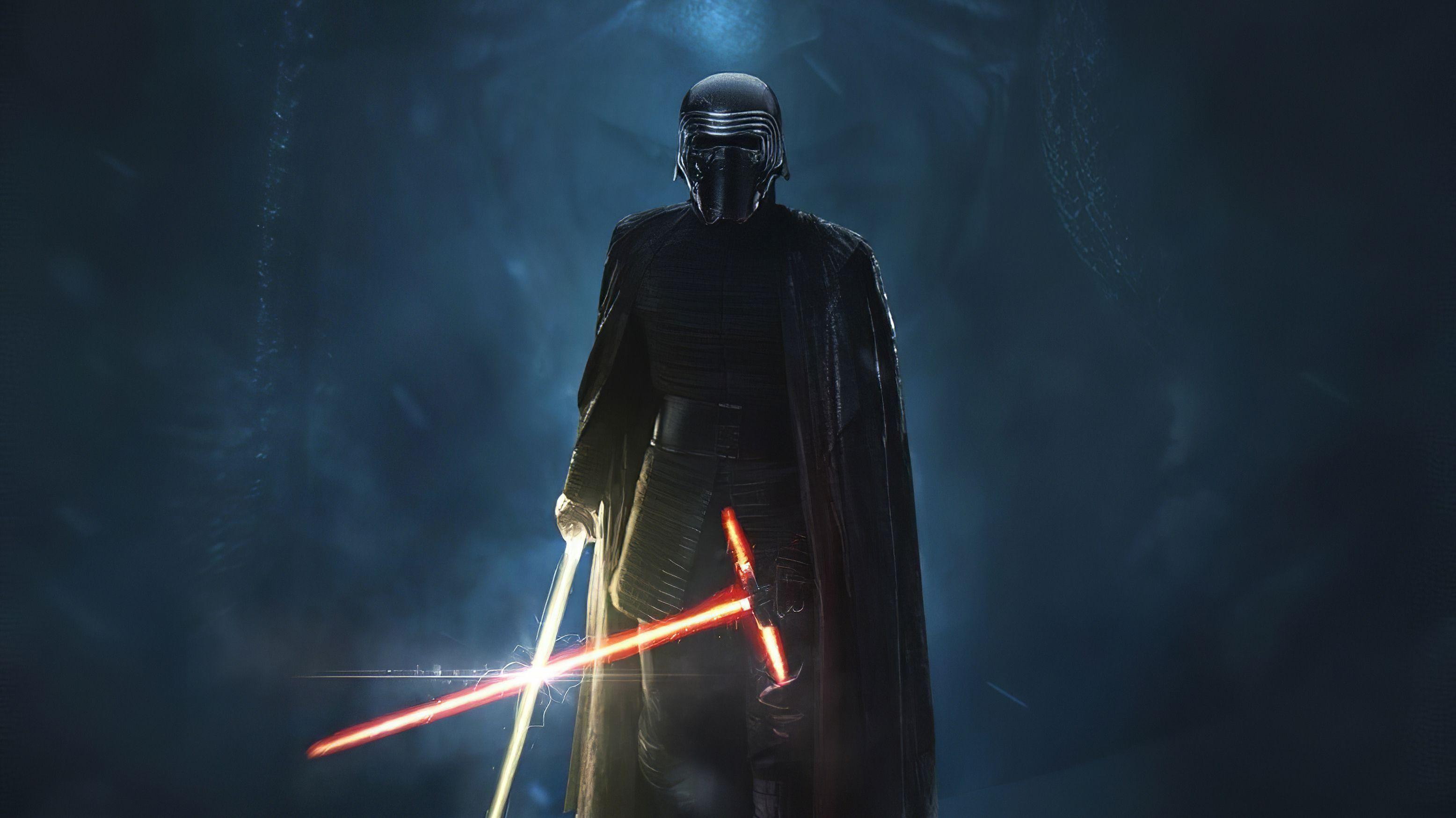 3112x1750 Kylo Ren Golden Lightsaber 4k 1366x768 Resolution HD 4k Wallpaper, Image, Background, Photo and Picture