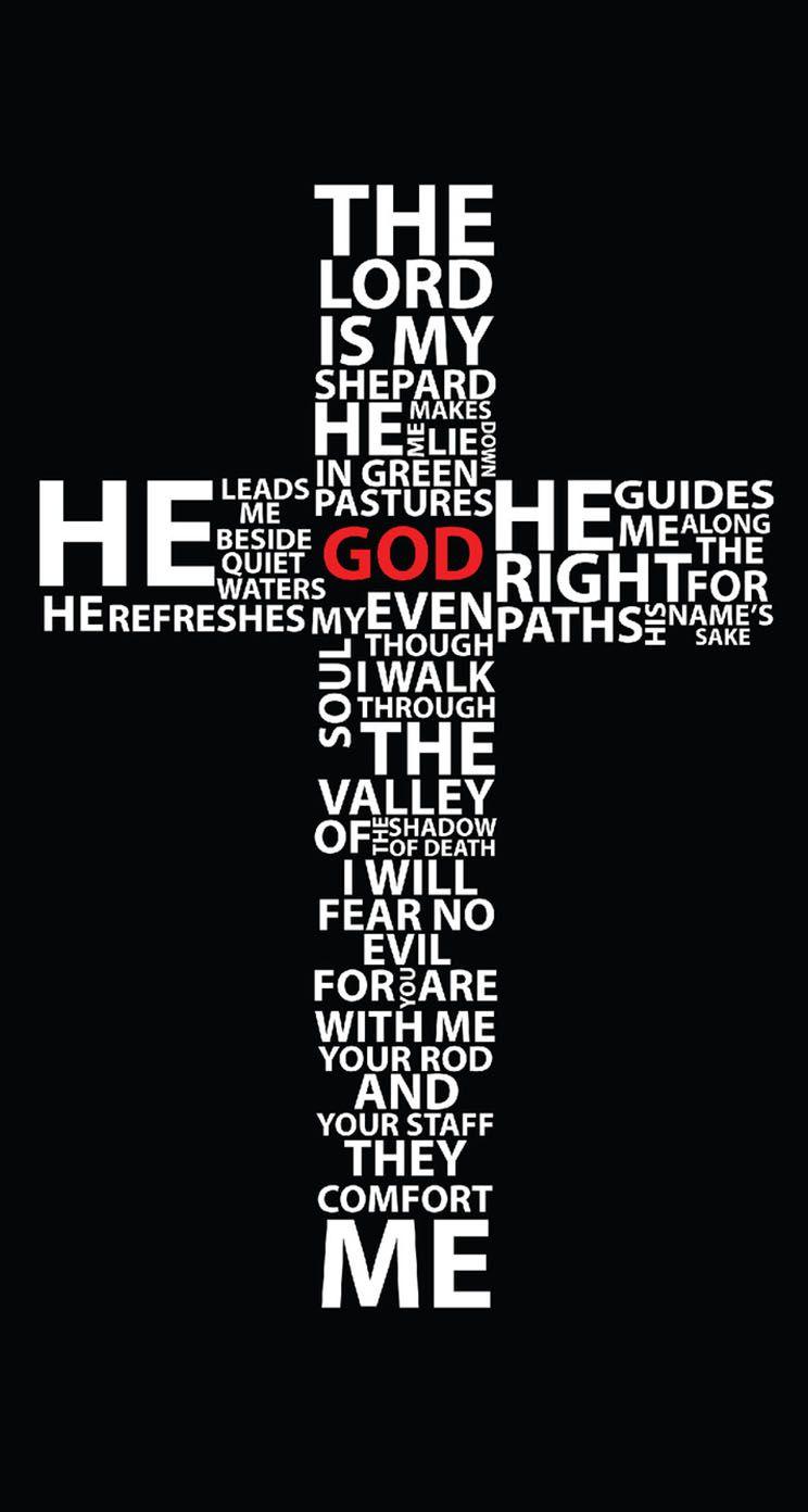 744x1392 The iPhone Wallpaper Cross Typography