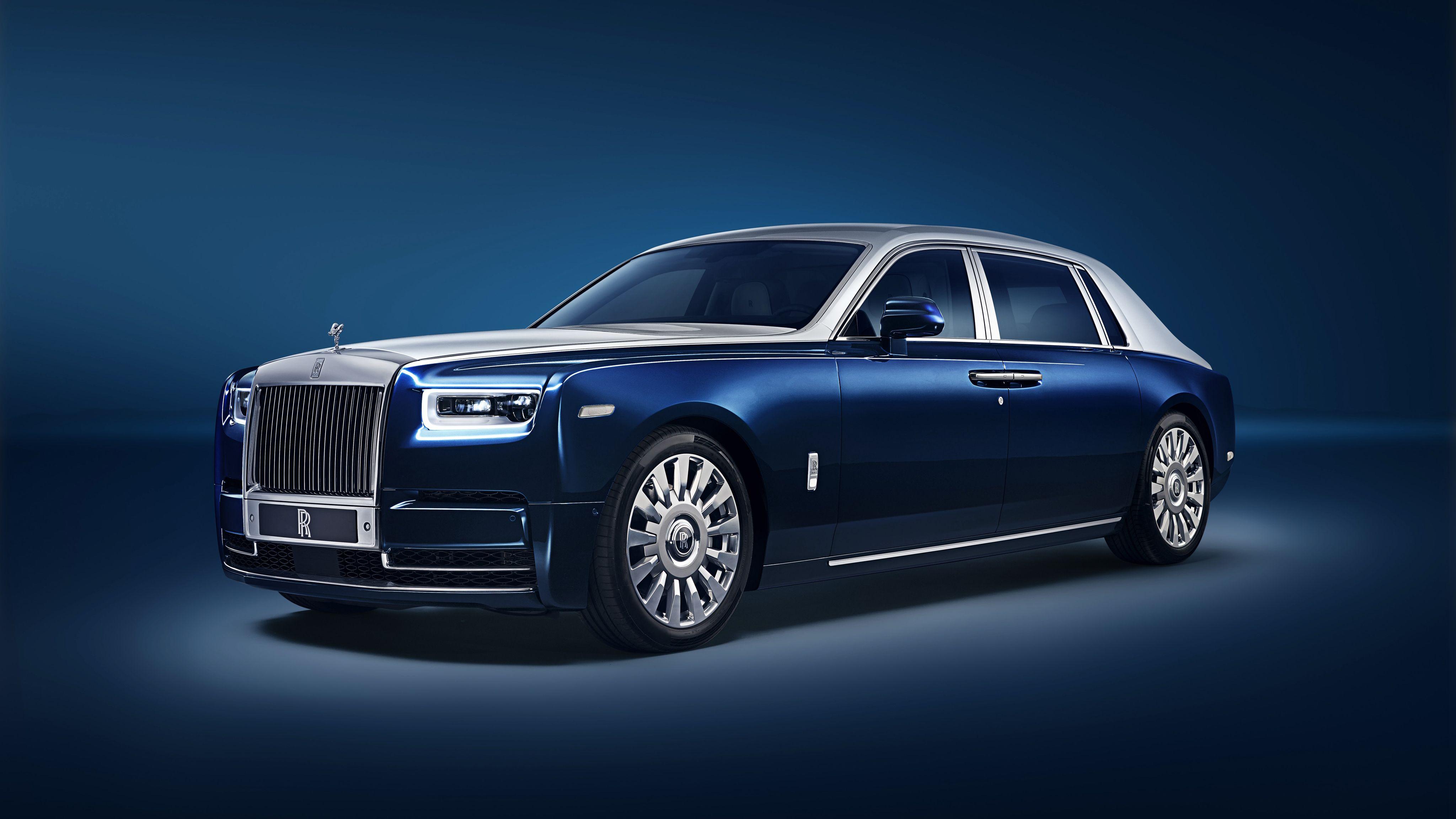 4096x2304 Free download Rolls Royce Phantom EWB Chengdu 2018 4K Wallpaper