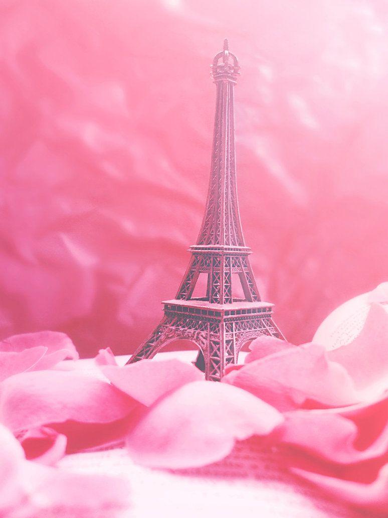 774x1032 Paris in Pink Wallpaper