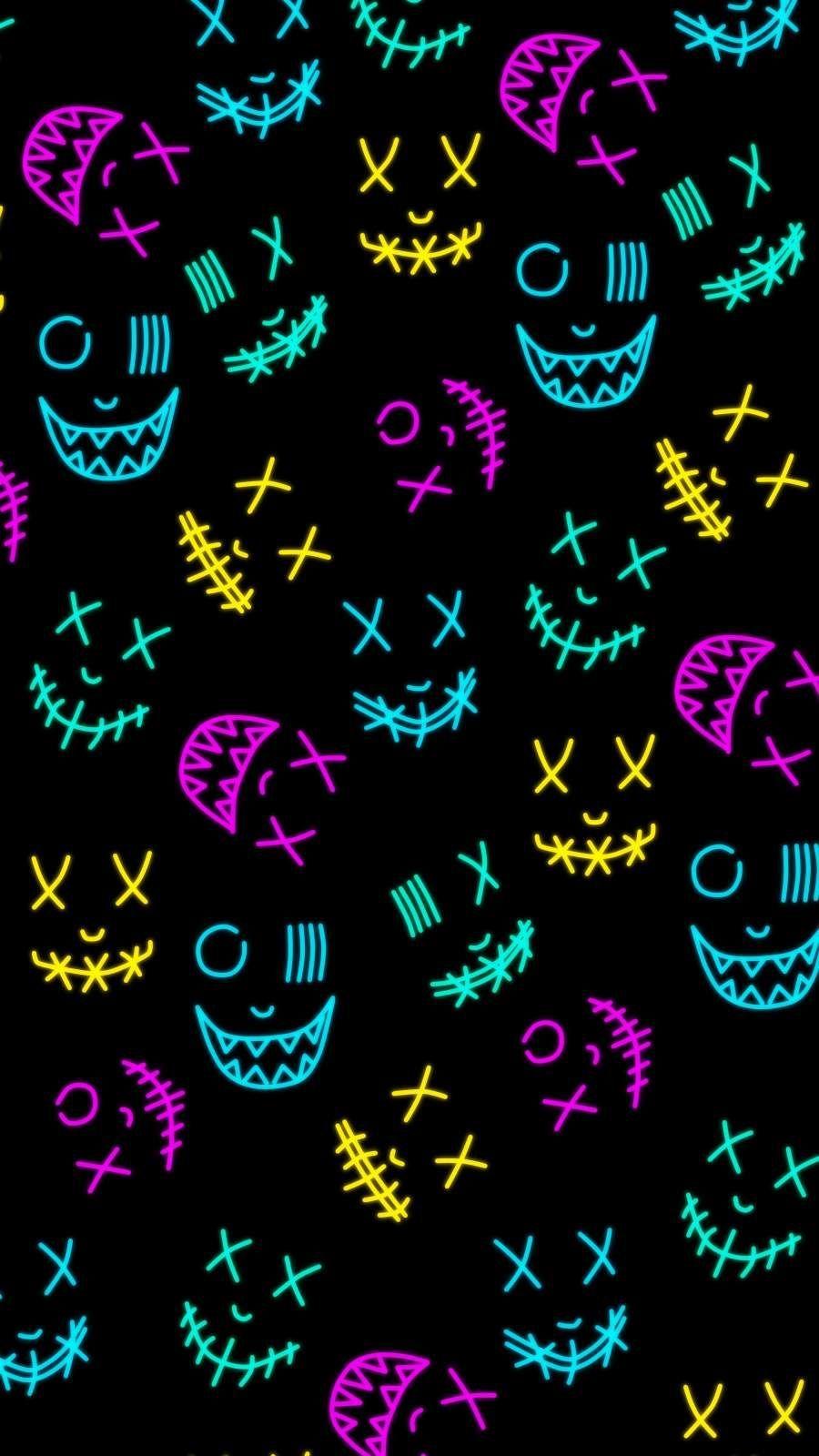 900x1600 Neon Masks iPhone Wallpaper. Neon wallpaper, iPhone wallpaper