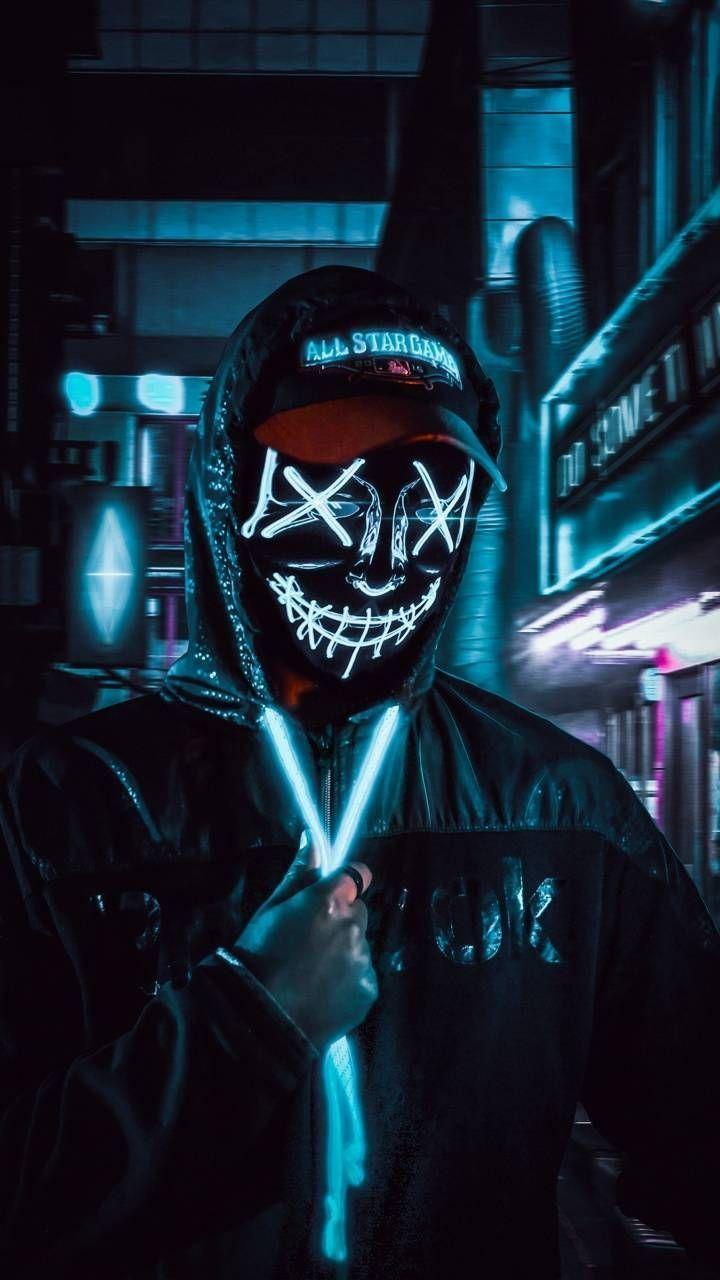 720x1280 Neon Mask 4K di 2020. Anime gelap, Seni gelap, Gambar tokoh