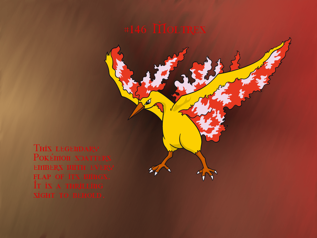 1024x768 Moltres Wallpaper Free Legendary Birds Trio, Download