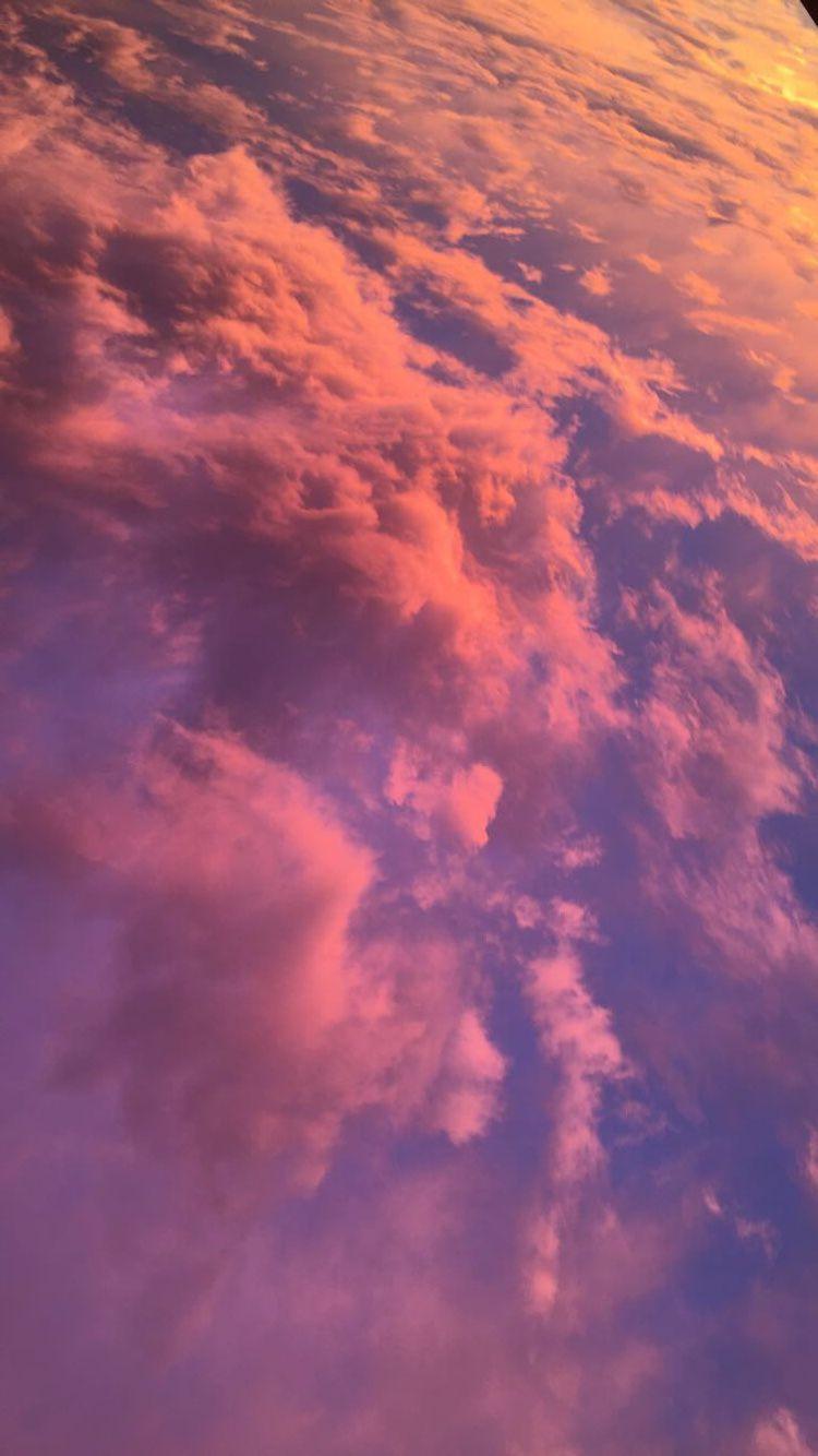 750x1334 aesthetic #wallpaper #pink #orange #sunset #sky #pinkandorange