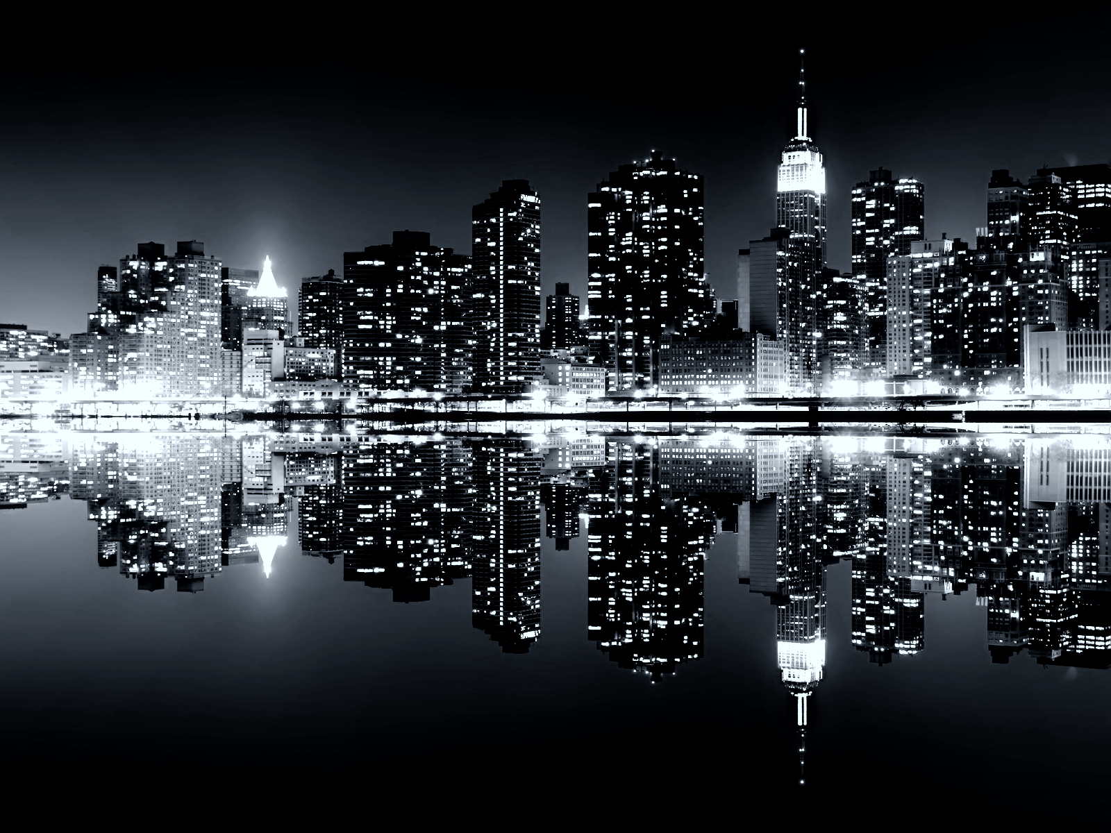 1600x1200 Winter Night Skyline Wallpaper. Skeleton