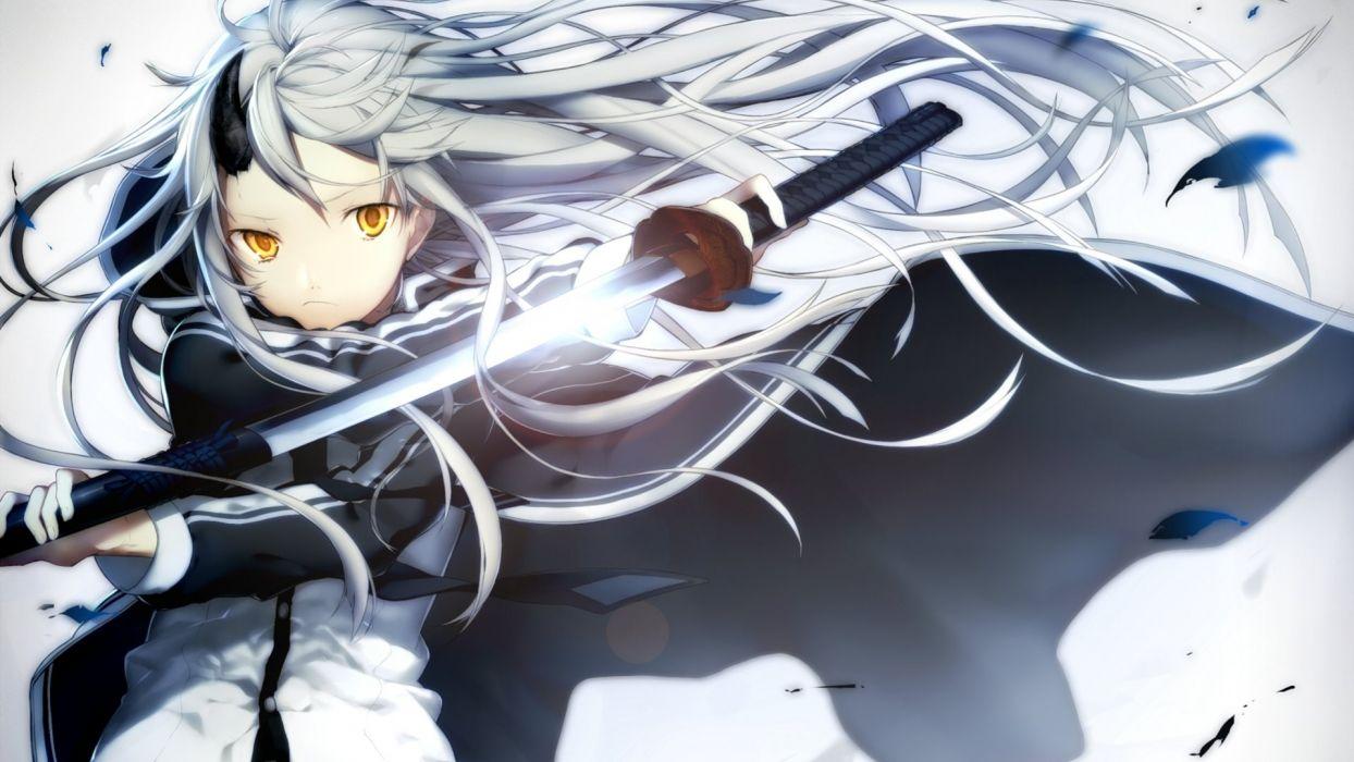 1244x700 Anime girls katana anime wallpaperx1080