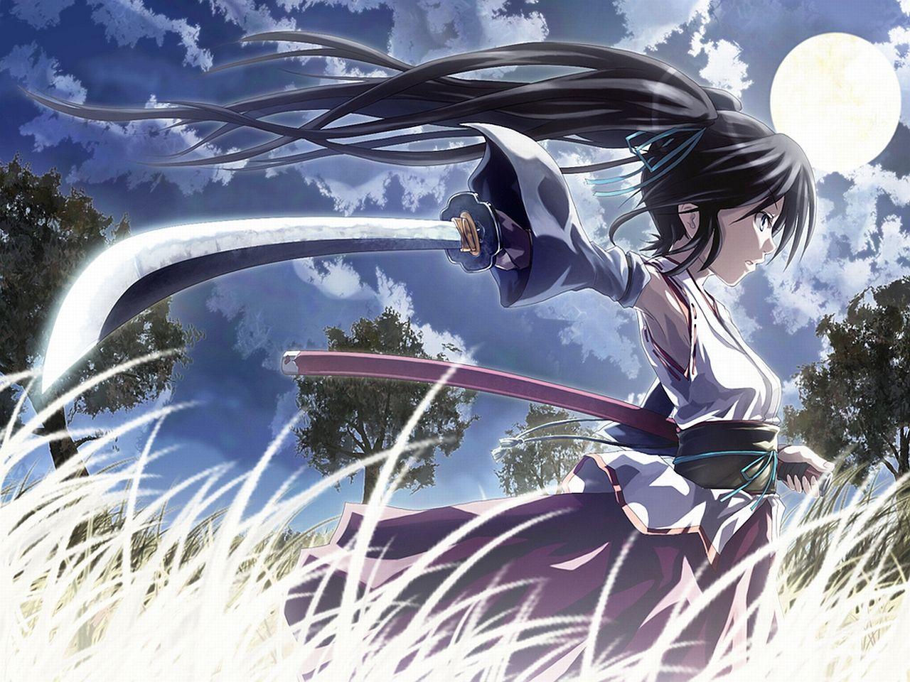 1416085 anime girl, anime, warrior, samurai, artist, artwork, digital art,  hd, 4k, fantasy girls - Rare Gallery HD Wallpapers