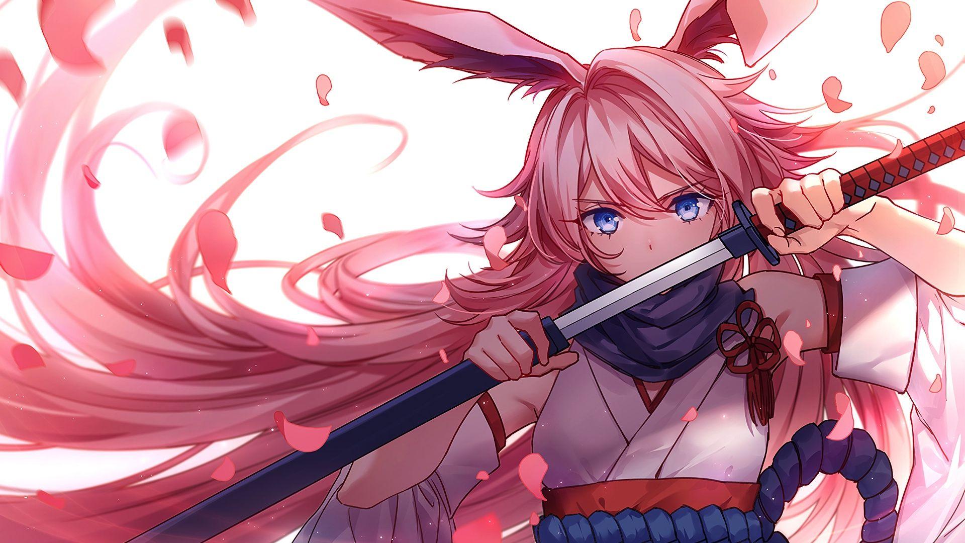 1920x1080 Desktop Wallpaper Anime Girl, Yaezakura, Benghuai Xueyuan, Katana