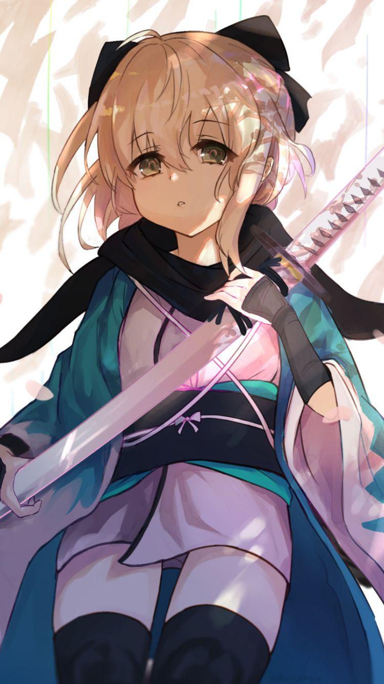 750x1334 Download 750x1334 Wallpaper Cute, Saber, Fate Grand Order, Anime