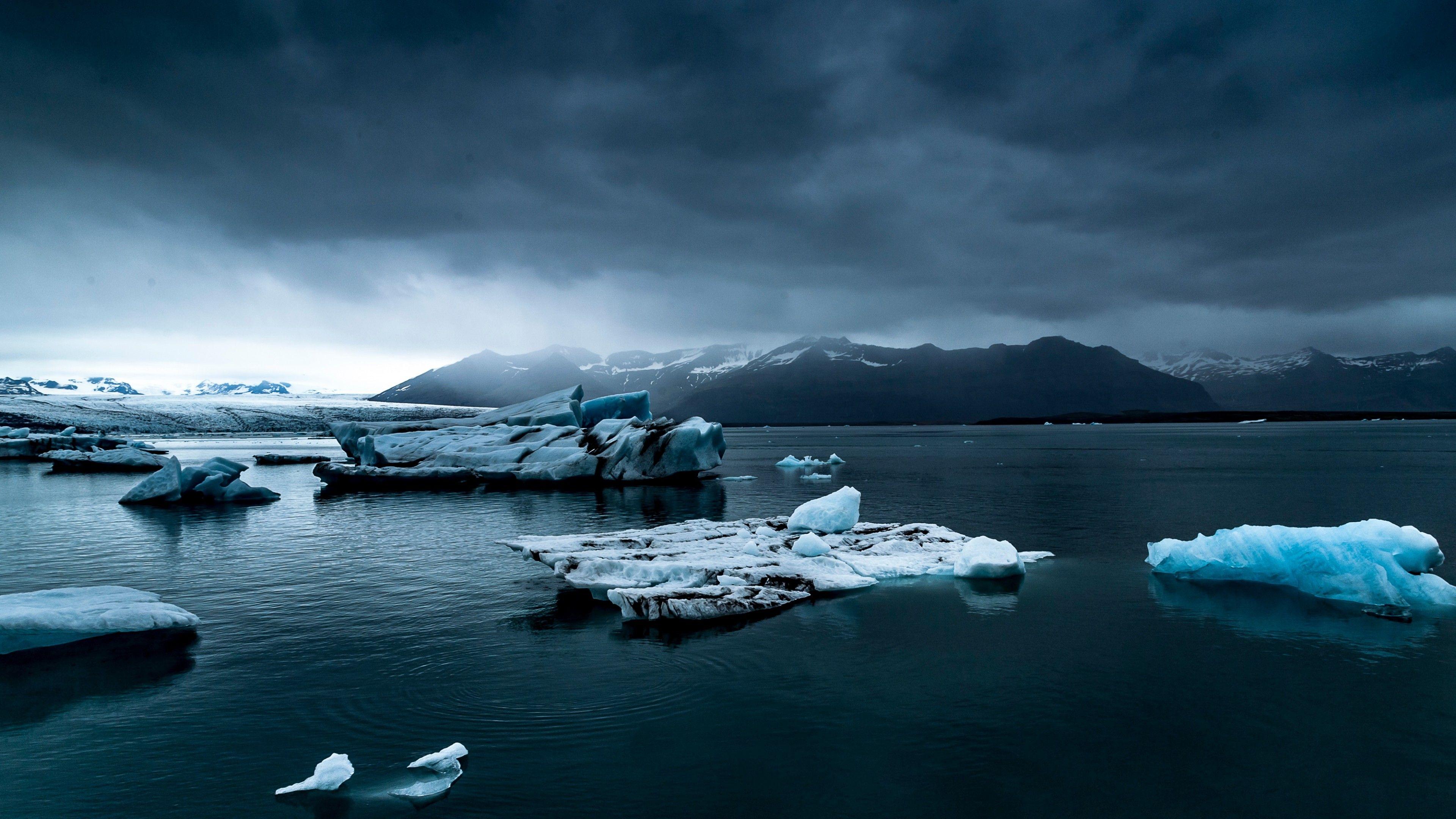3840x2160 Wallpaper Sea, winter, 4k, HD wallpaper, ice, OS