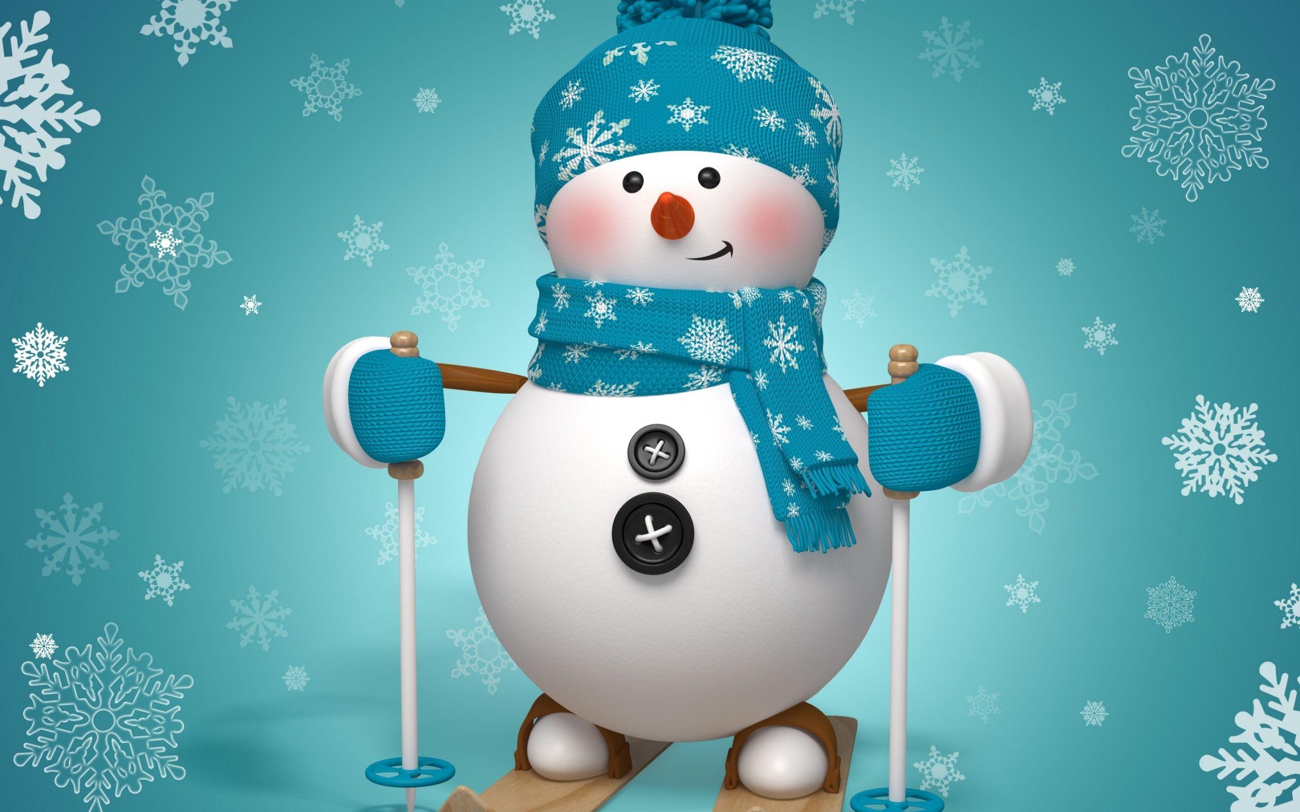 2560x1600 Free download HD Snowman Wallpaper [2560x1600] for your Desktop