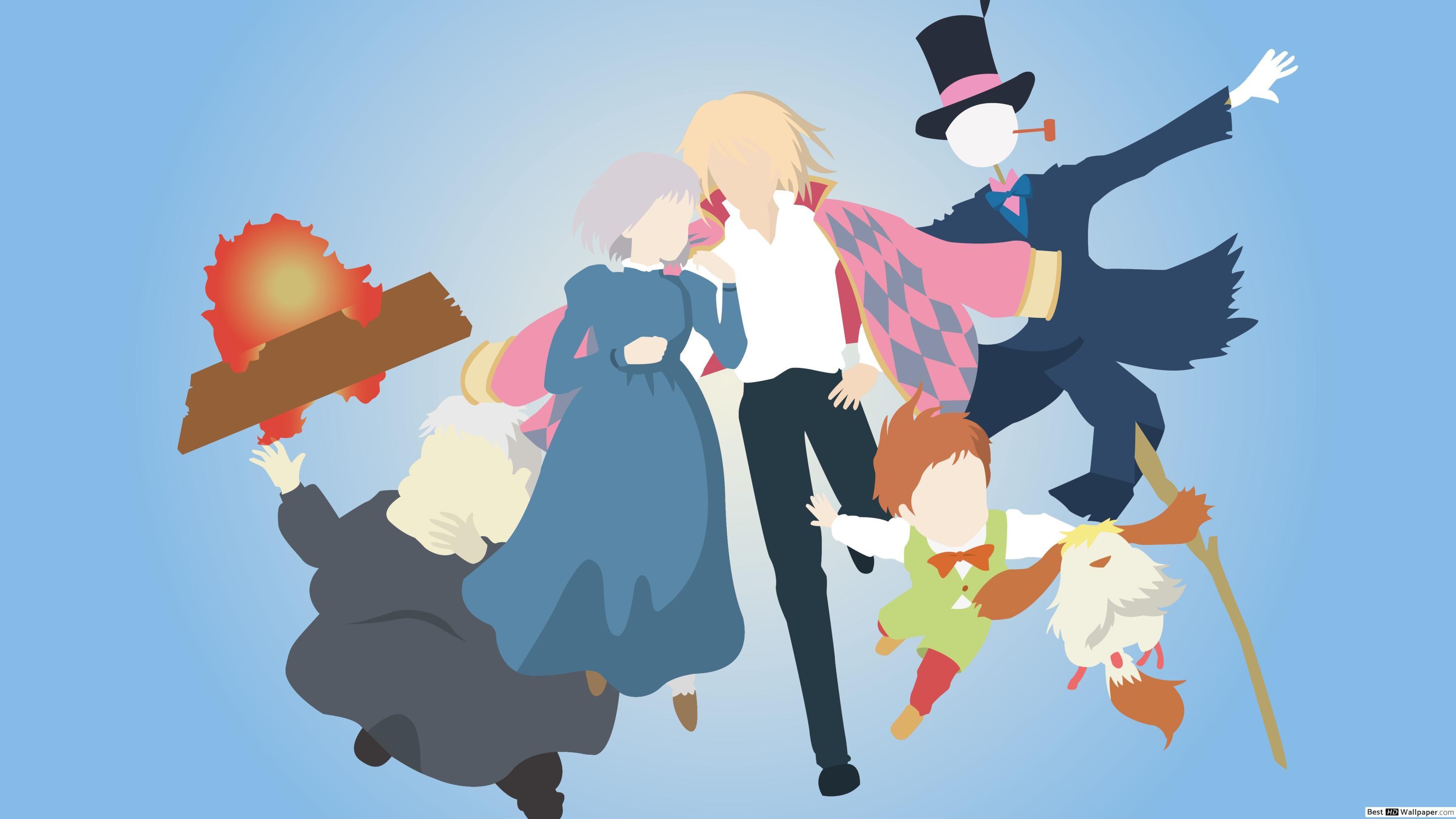 3554x1999 Howl's squad HD wallpaper download