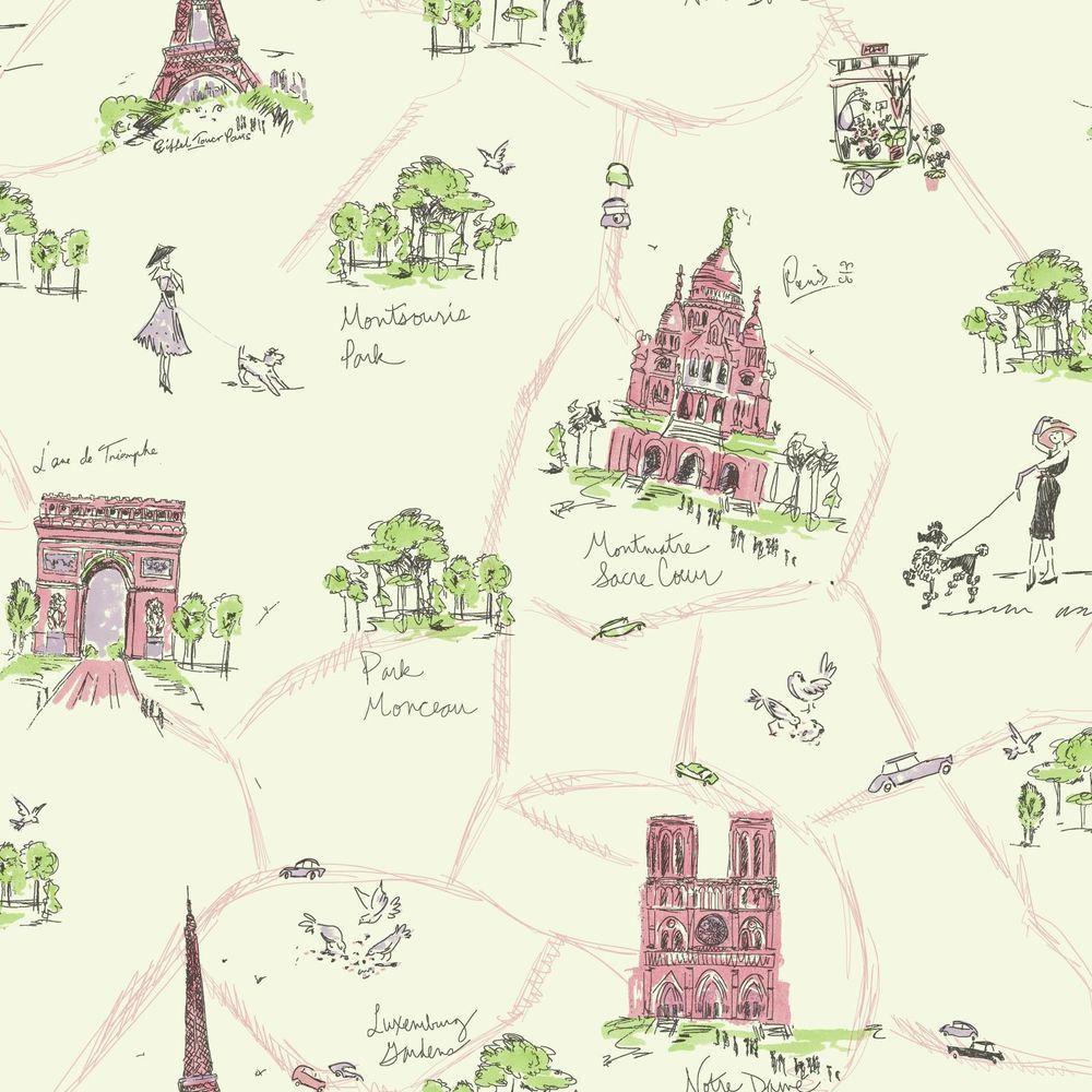 1000x1000 York Wallcoverings Waverly Kids Tres Chic Wallpaper WK6830
