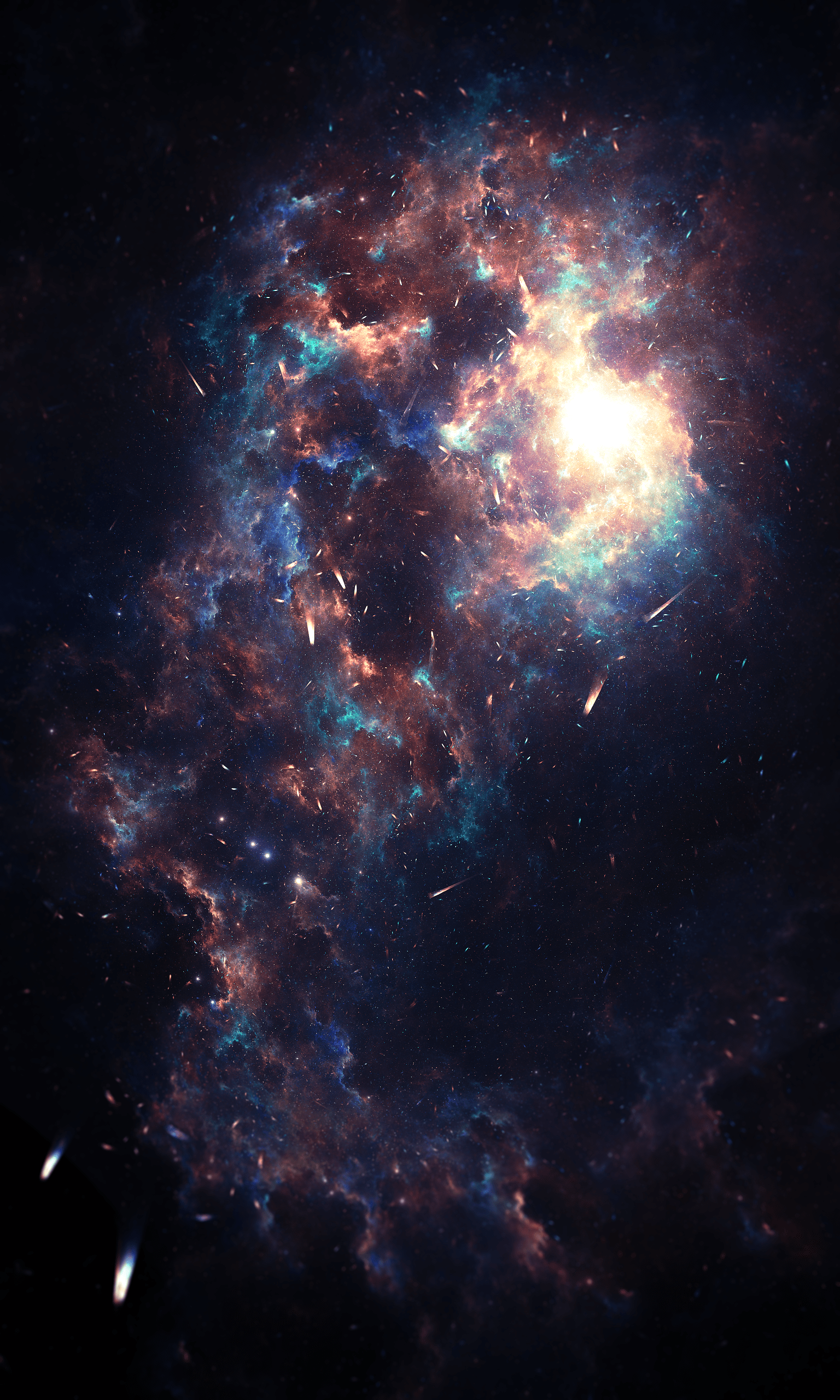 1536x2560 Download wallpaper 1536x2560 nebula, galaxy, asteroids, stars, space, universe HD background